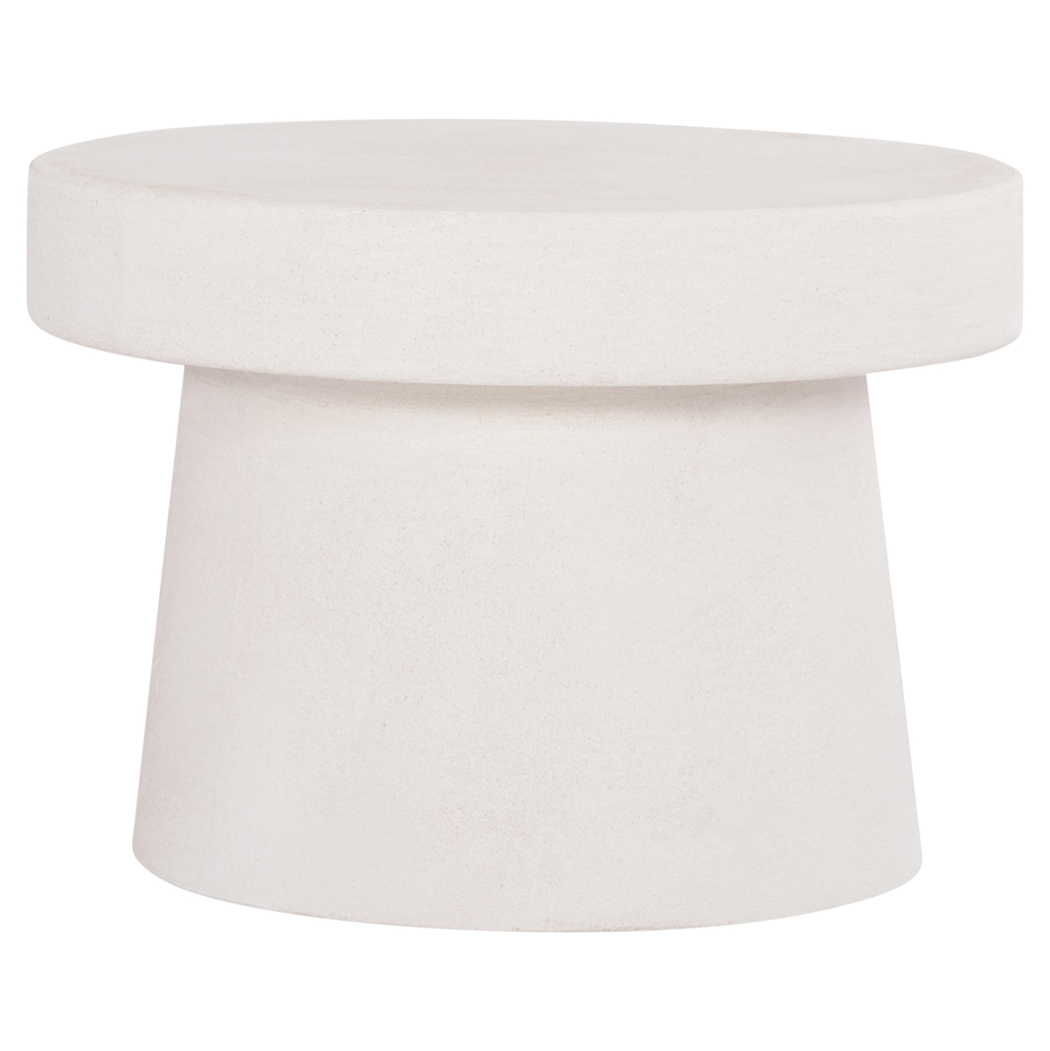 ΤΡΑΠΕΖΙ ΣΑΛΟΝΙΟΥ ΣΤΡΟΓΓΥΛΟ ΣΕΙΡΑ SANTORINI HM18051 MDF ΣΕ ΥΠΟΛΕΥΚΟ ΧΡΩΜΑ Φ60x42,5Υεκ. 3