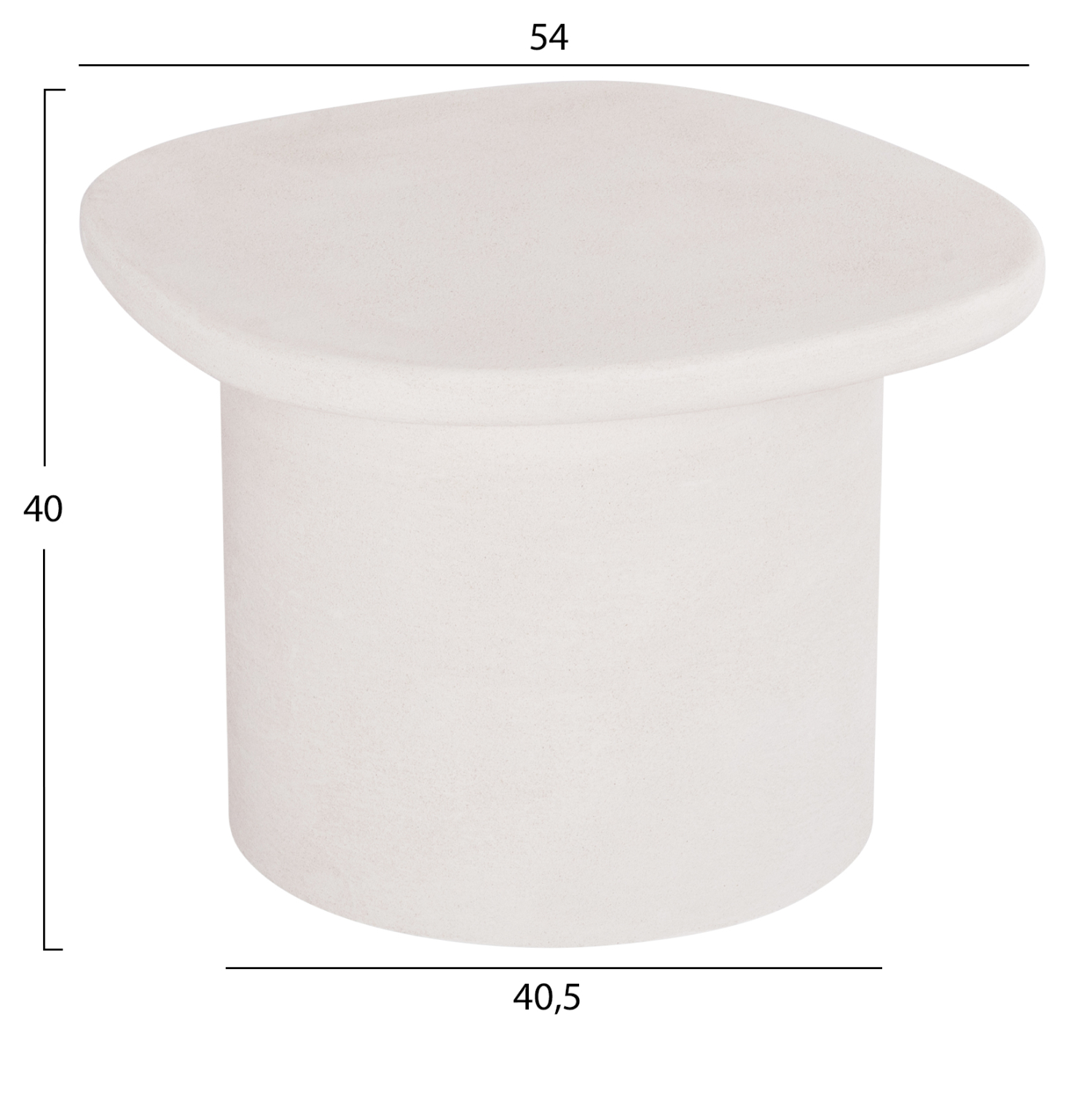 ΤΡΑΠΕΖΙ ΣΑΛΟΝΙΟΥ ΟΒΑΛ ΣΕΙΡΑ SANTORINI HM18054 MDF ΣΕ ΥΠΟΛΕΥΚΟ ΧΡΩΜΑ 54x54,5x40Υεκ 2