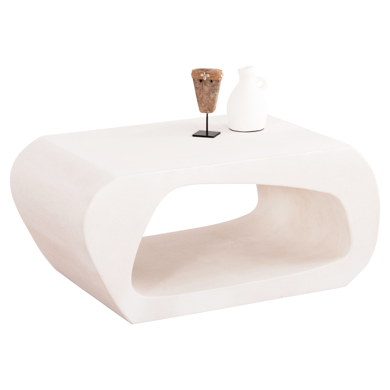 ΤΡΑΠΕΖΙ ΣΑΛΟΝΙΟΥ ΣΕΙΡΑ SANTORINI HM18071 MDF ΣΕ ΥΠΟΛΕΥΚΟ ΧΡΩΜΑ 100x60x45Υεκ. 1