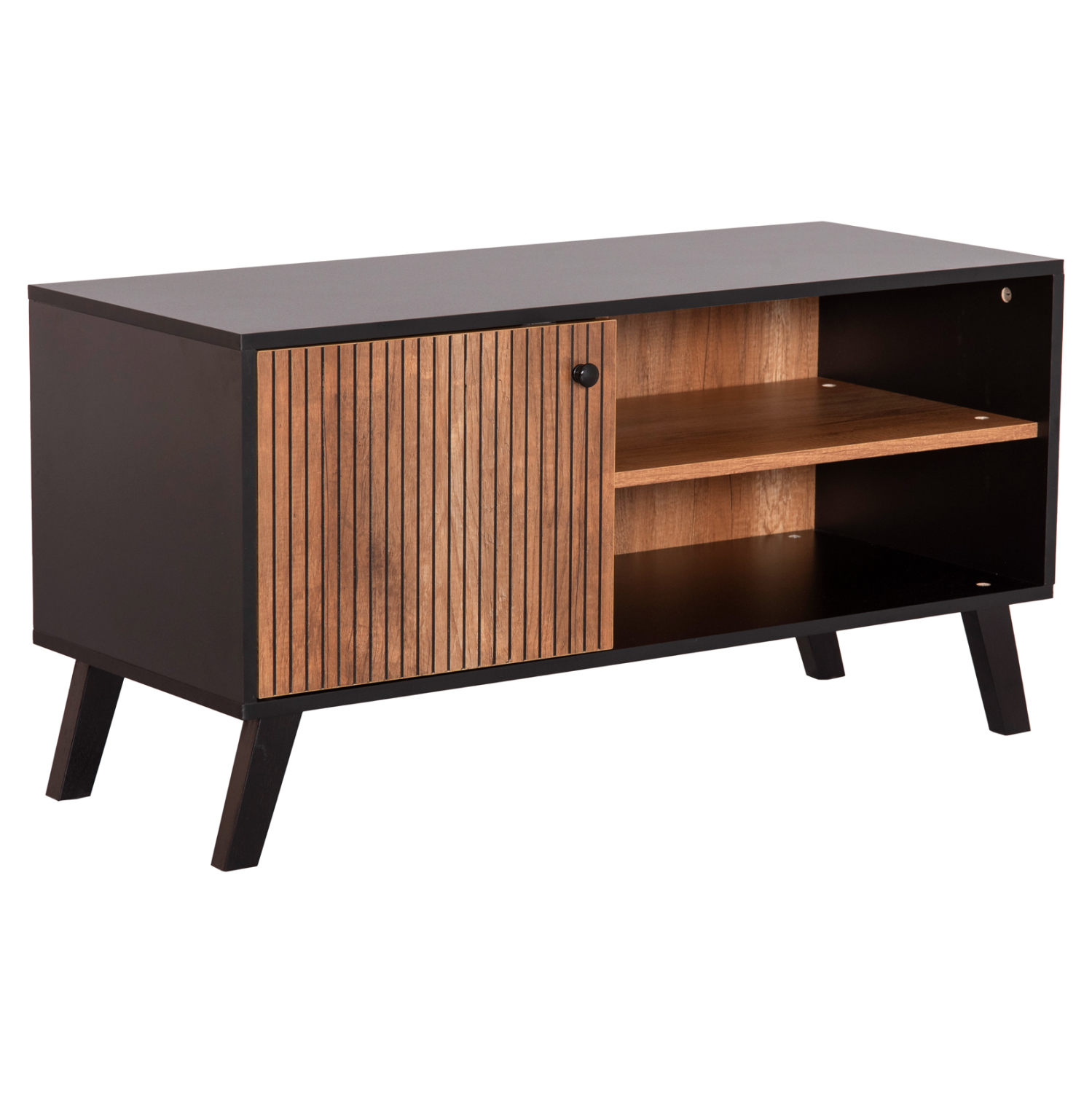 ΕΠΙΠΛΟ ΤΗΛΕΟΡΑΣΗΣ ΜΕΛΑΜΙΝΗΣ KRUDEN HM9443.11 ΜΑΥΡΟ-ΦΥΣΙΚΟ 100x40x51Υεκ. 1