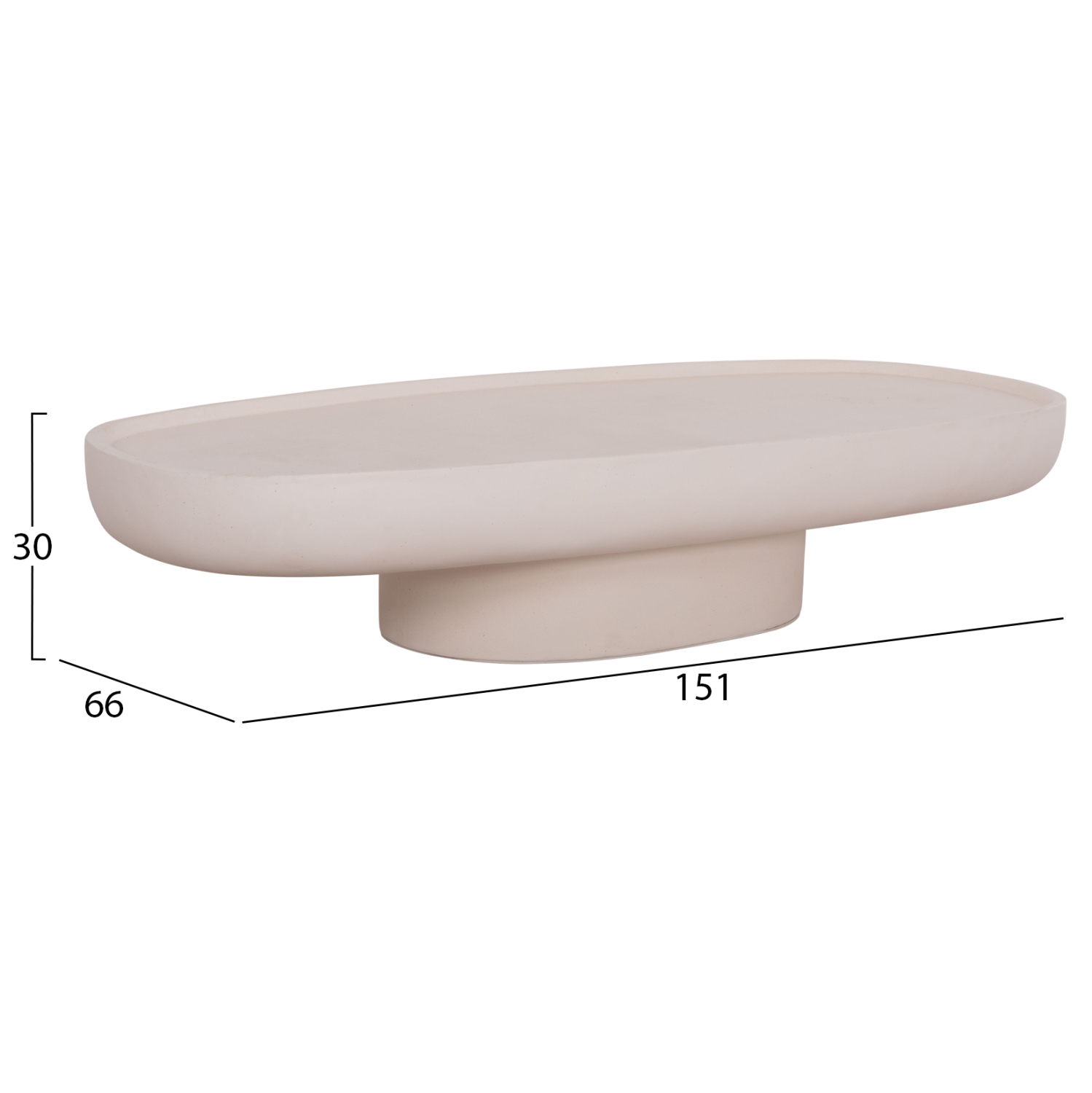 ΤΡΑΠΕΖΙ ΣΑΛΟΝΙΟΥ DESSY HM18153.02 FIBER CEMENT ΣΕ ΛΕΥΚΟ--151x66x30Υεκ. 2