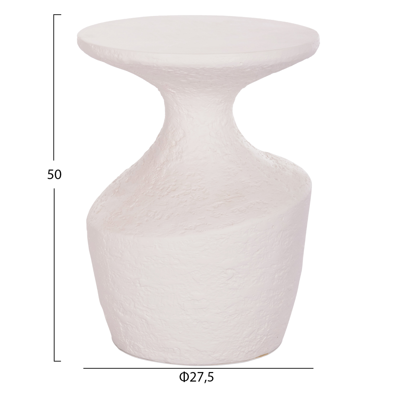 ΤΡΑΠΕΖΙ ΒΟΗΘΗΤΙΚΟ REBON HM18156.02S FIBER CEMENT ΣΕ ΛΕΥΚΟ--Φ27.5x50Υεκ. 2