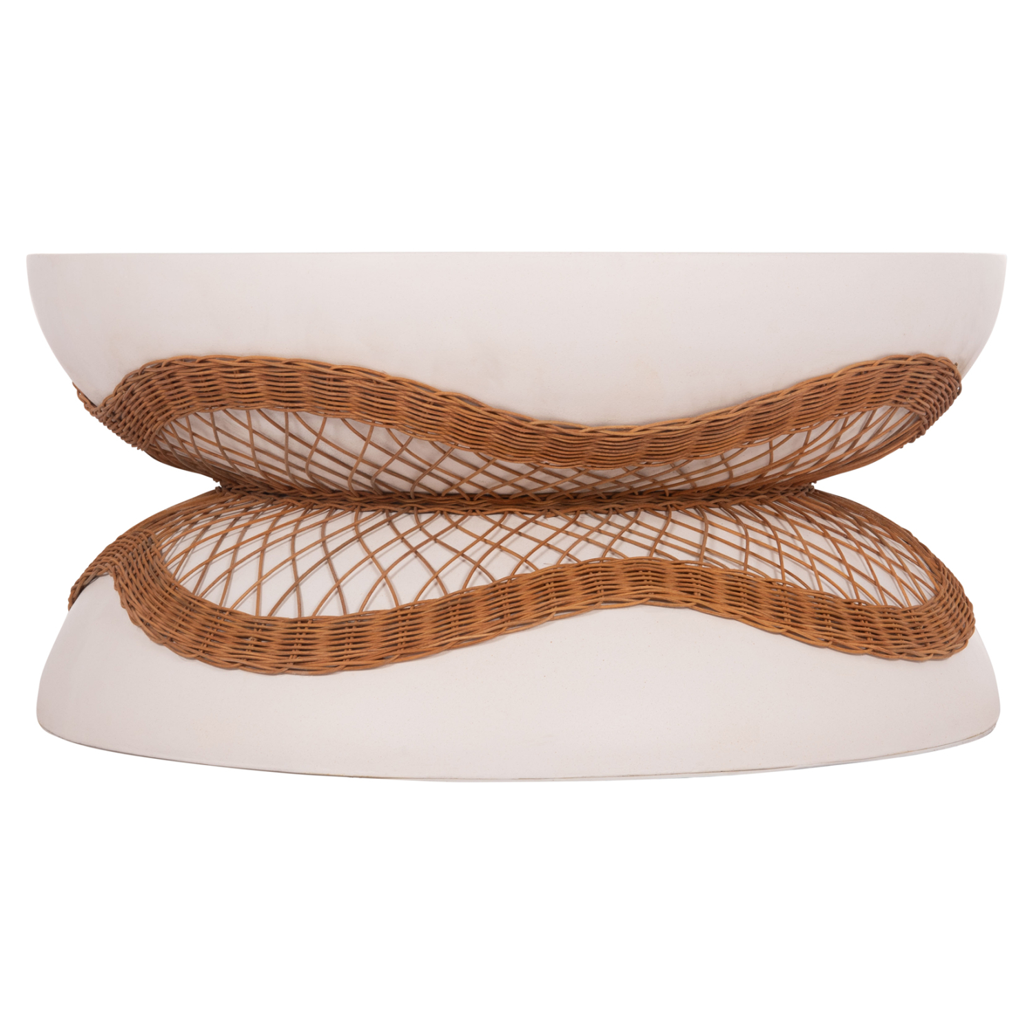 ΤΡΑΠΕΖΙ ΣΑΛΟΝΙΟΥ ANNA HM18157.02 FIBER CEMENT ΛΕΥΚΟ-ΦΥΣΙΚΟ RATTAN--Φ92x44.5Υεκ 3