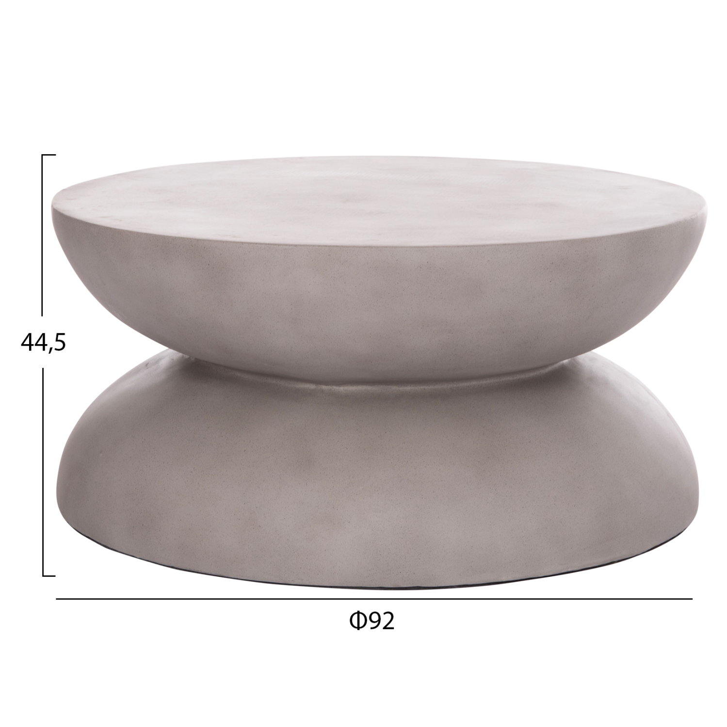 ΤΡΑΠΕΖΙ ΣΑΛΟΝΙΟΥ ANNA HM18158.03 FIBER CEMENT ΣΕ ΓΚΡΙ--Φ92x44.5Υεκ 2