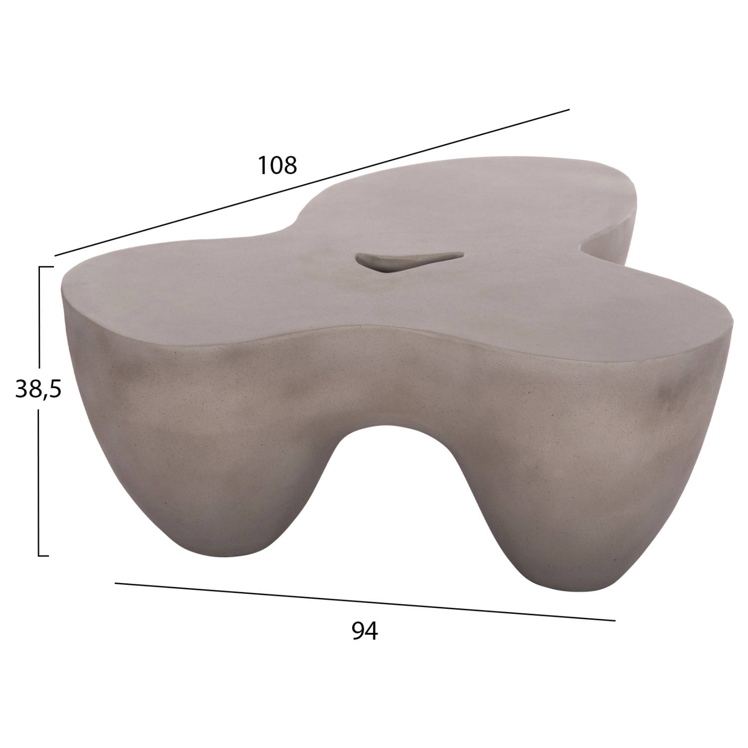 ΤΡΑΠΕΖΙ ΣΑΛΟΝΙΟΥ SALLEN HM18161.03 FIBER CEMENT ΣΕ ΓΚΡΙ--108x94x38,5Υεκ. 2