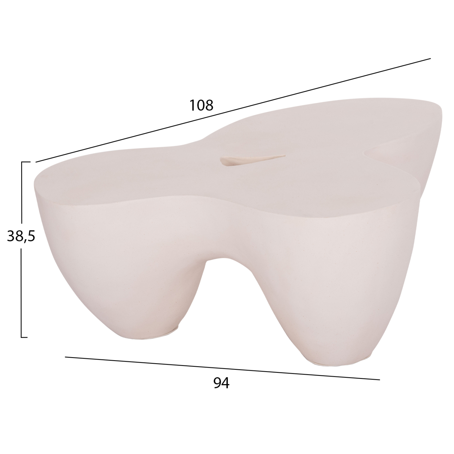 ΤΡΑΠΕΖΙ ΣΑΛΟΝΙΟΥ SALLEN HM18161.02 FIBER CEMENT ΣΕ ΛΕΥΚΟ--108x94x38,5Υεκ. 2