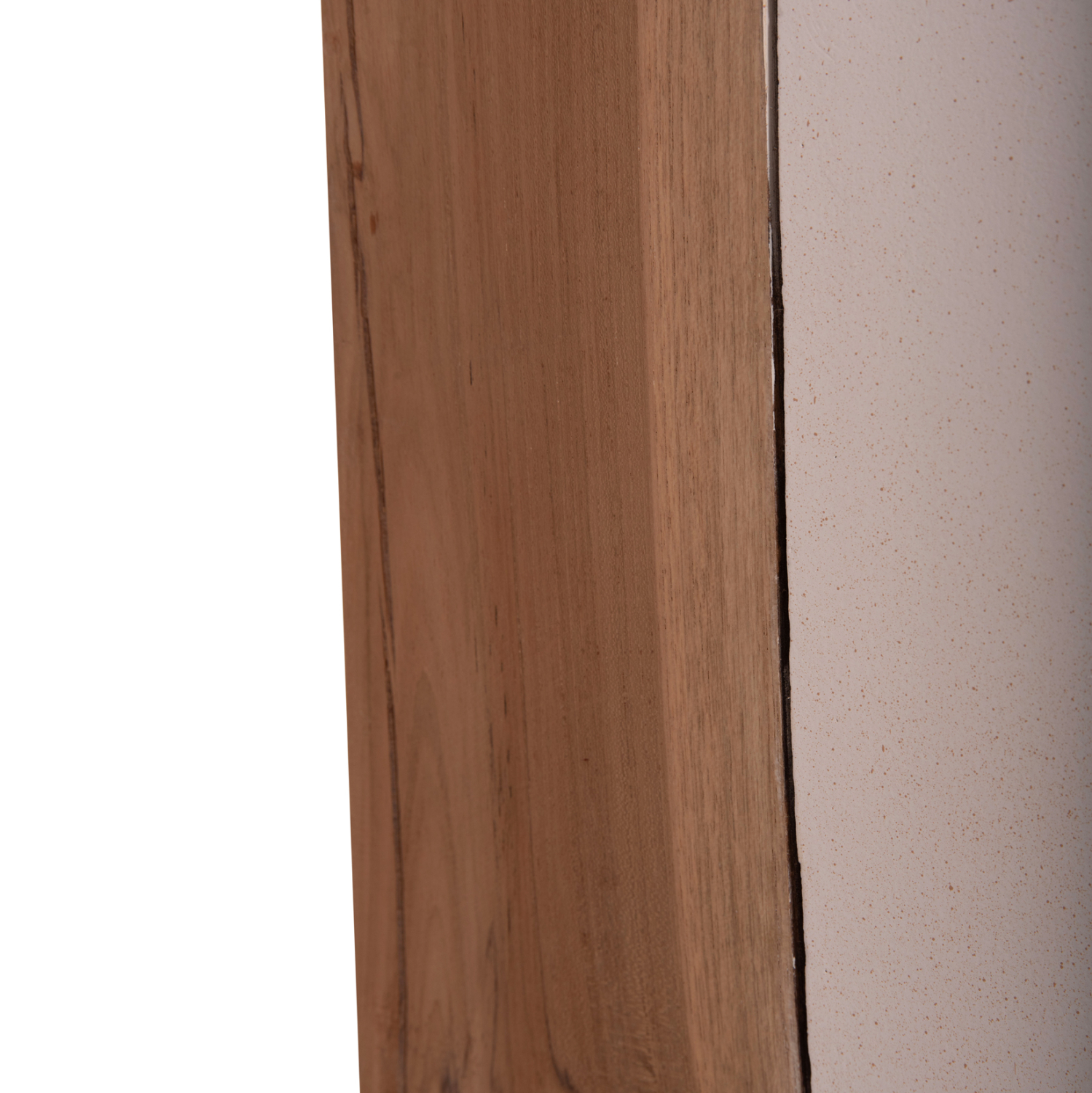 ΒΟΗΘΗΤΙΚΟ ΤΡΑΠΕΖΙ LEIA-ΣΚΑΜΠΟ HM18163.02 FIBER CEMENT ΛΕΥΚΟ-ΞΥΛΟ TEAK 32.5x32.5x46Υεκ. 9