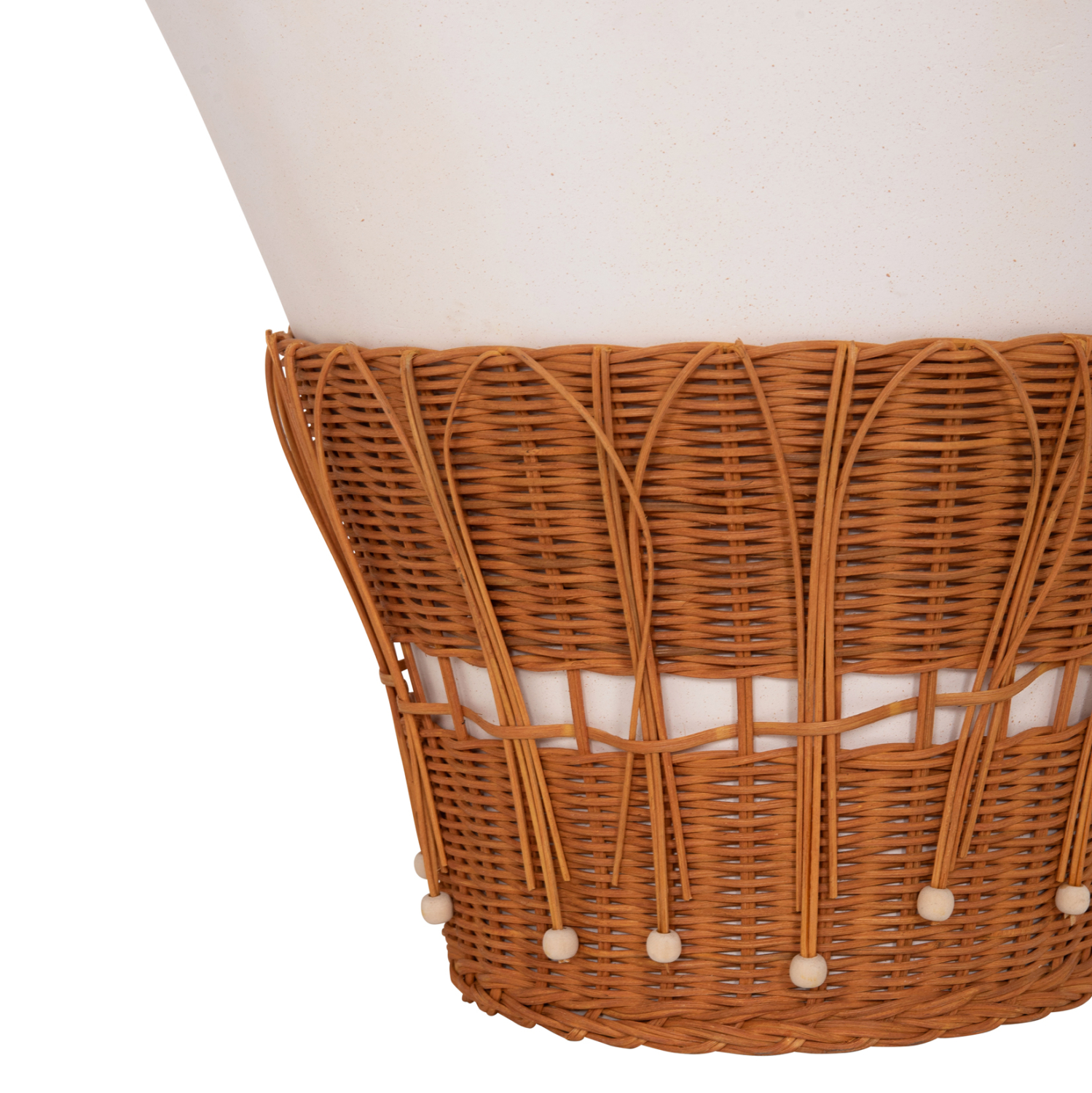 ΤΡΑΠΕΖΙ ΣΑΛΟΝΙΟΥ PERRAL HM18164.02L FIBER CEMENT ΛΕΥΚΟ-ΦΥΣΙΚΟ RATTAN--Φ55x45Υεκ 8