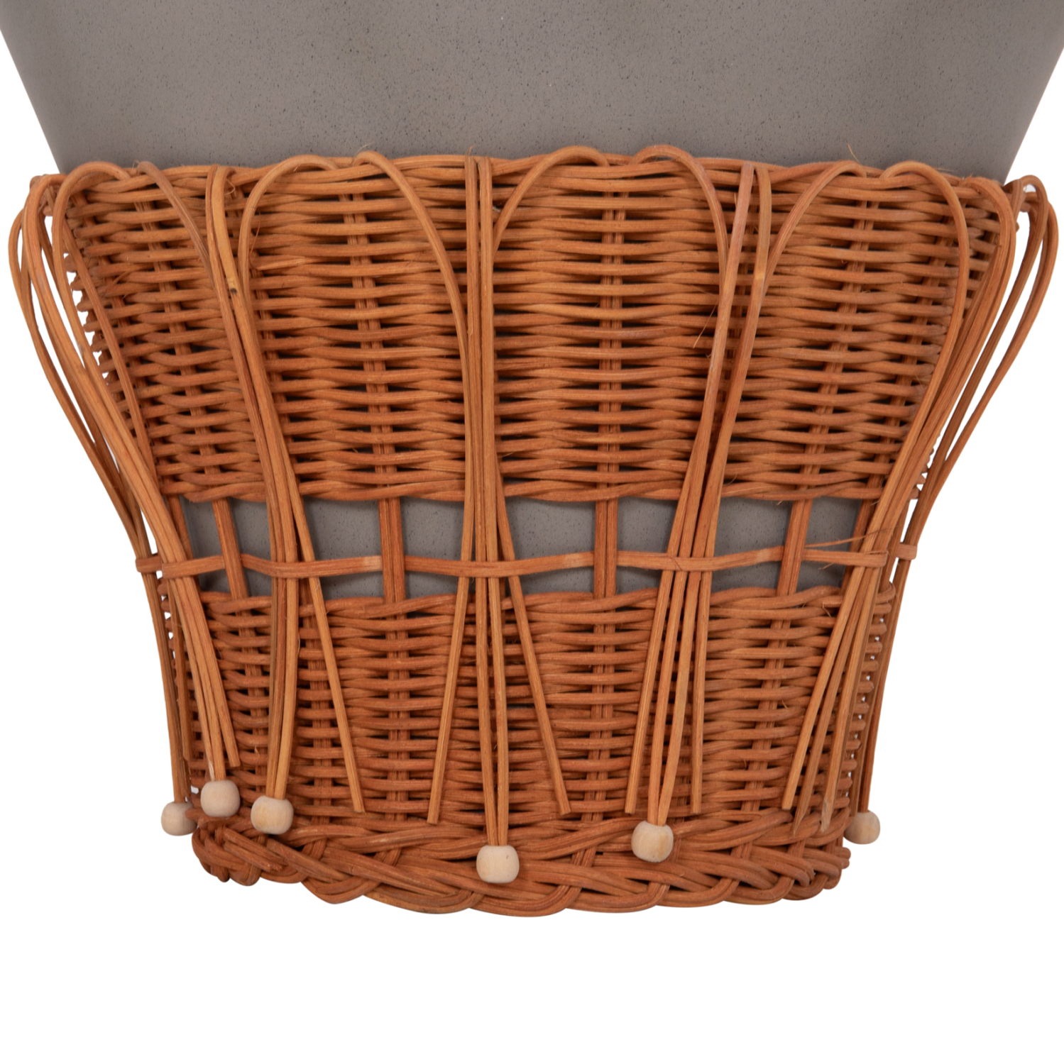 ΤΡΑΠΕΖΙ ΒΟΗΘΗΤΙΚΟ PERRAL HM18164.03S FIBER CEMENT ΓΚΡΙ-ΦΥΣΙΚΟ RATTAN--Φ42x36Υεκ 5