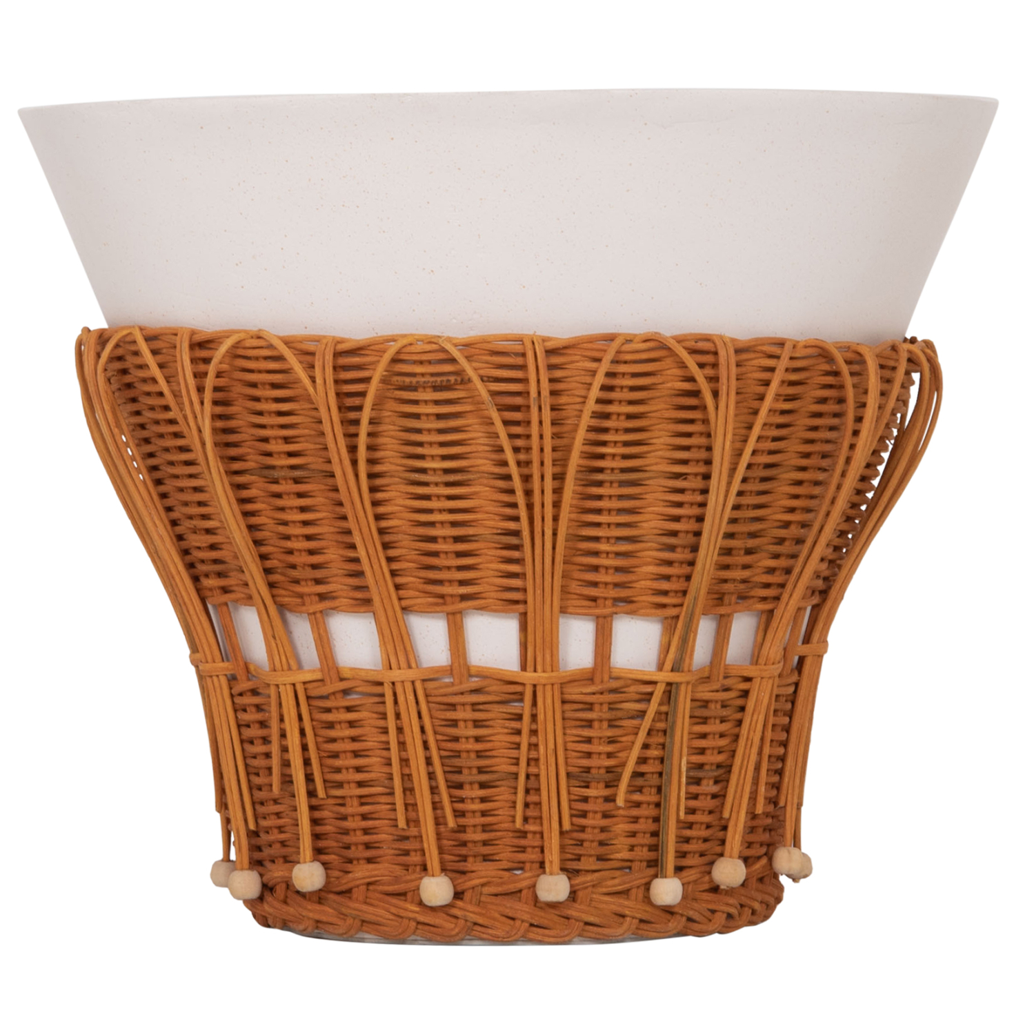 ΤΡΑΠΕΖΙ ΒΟΗΘΗΤΙΚΟ PERRAL HM18164.02S FIBER CEMENT ΛΕΥΚΟ-ΦΥΣΙΚΟ RATTAN--Φ42x36Υεκ 3