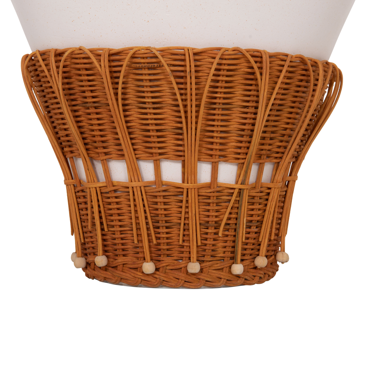 ΤΡΑΠΕΖΙ ΒΟΗΘΗΤΙΚΟ PERRAL HM18164.02S FIBER CEMENT ΛΕΥΚΟ-ΦΥΣΙΚΟ RATTAN--Φ42x36Υεκ 5