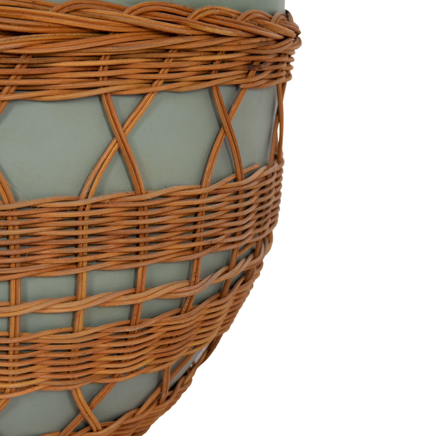 ΤΡΑΠΕΖΙ ΣΑΛΟΝΙΟΥ VILHENA HM18165 FIBER CEMENT ΠΡΑΣΙΝΟ-RATTAN ΦΥΣΙΚΟ Φ56x47Υεκ. 6