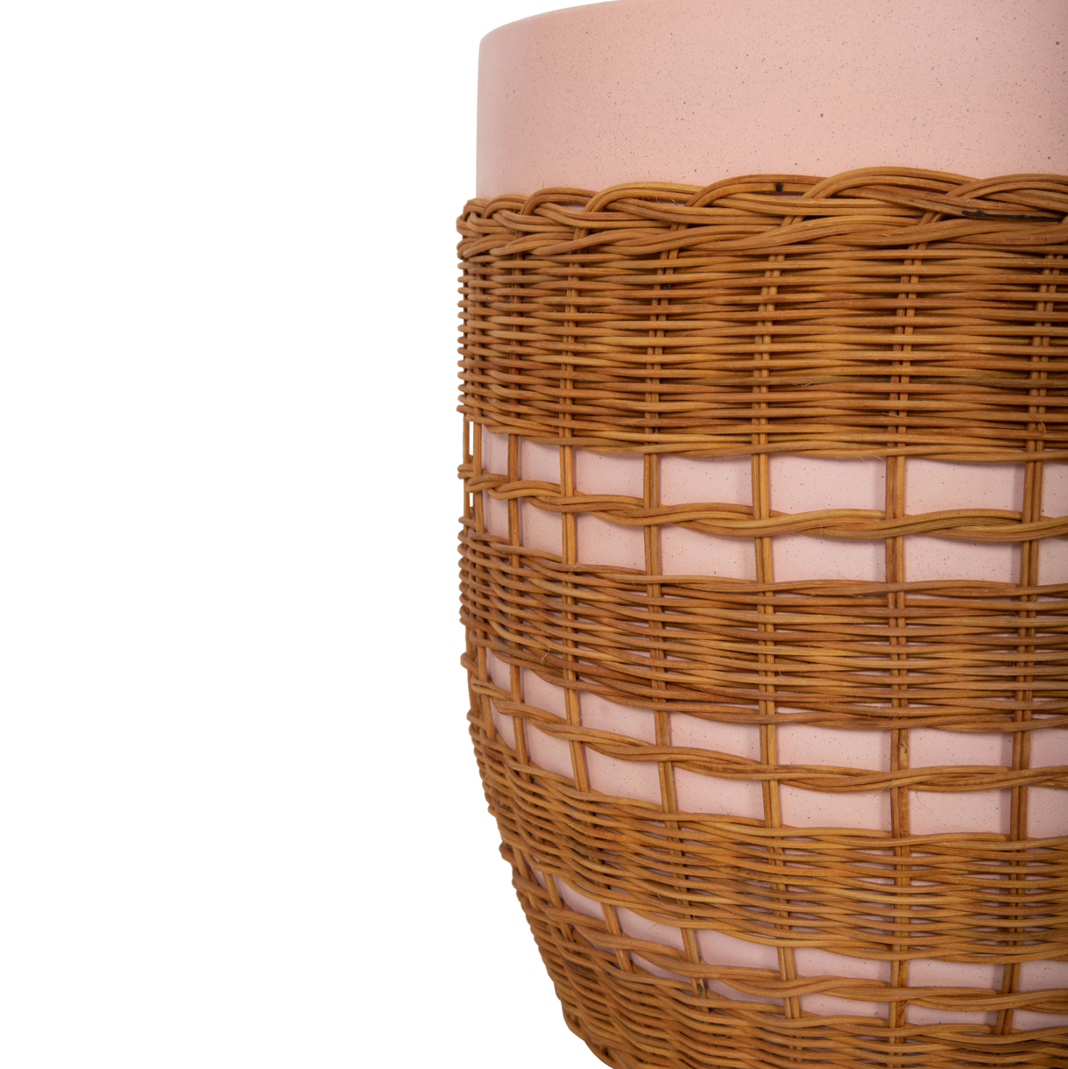 ΒΟΗΘΗΤΙΚΟ ΤΡΑΠΕΖΙ VILHENA HM18166 FIBER CEMENT ΡΟΖ-RATTAN ΦΥΣΙΚΟ Φ44.5x45Υεκ. 6
