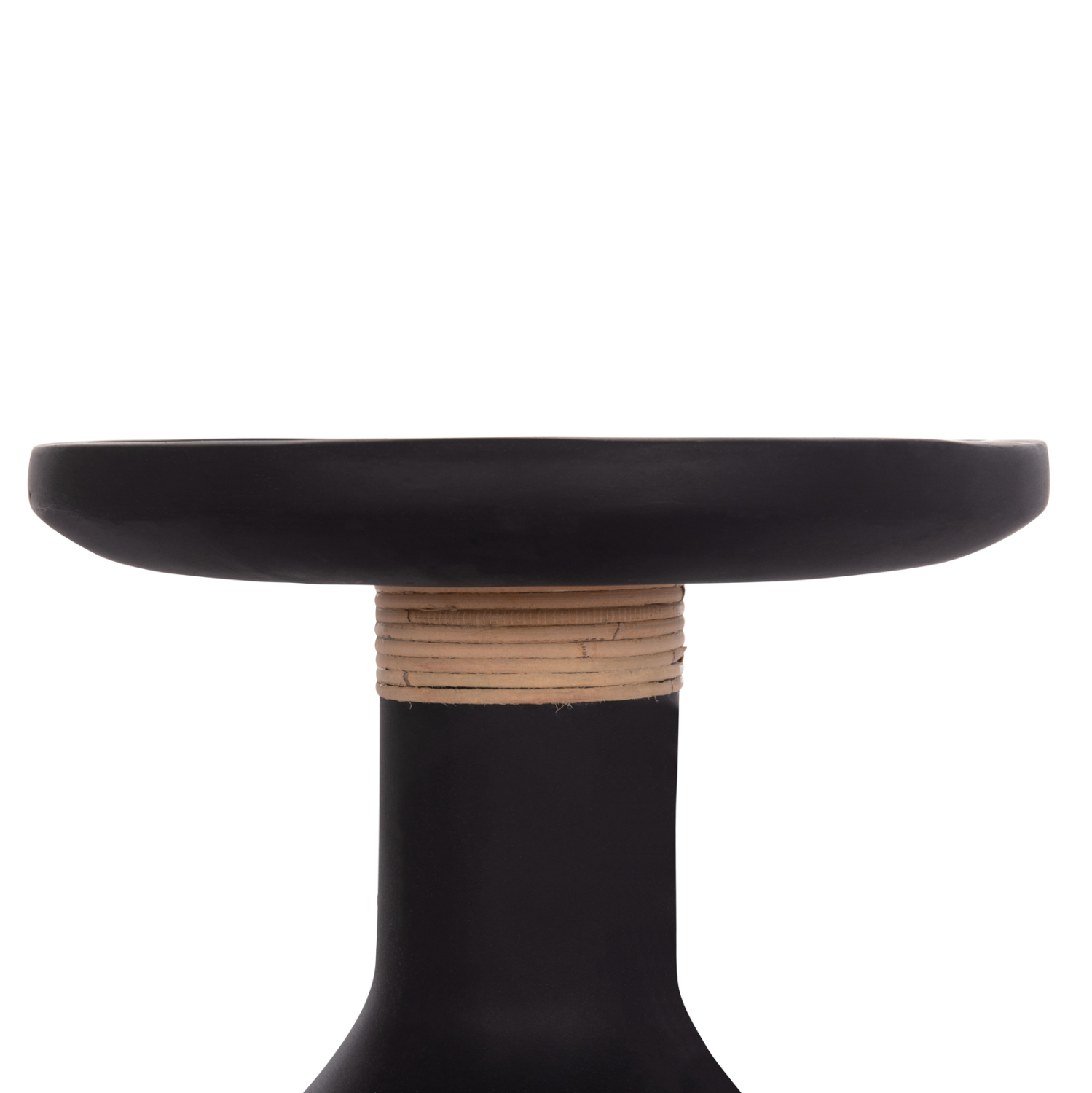 ΒΟΗΘΗΤΙΚΟ ΤΡΑΠΕΖΙ TRED(T) HM18169.01 FIBER CEMENT ΜΑΥΡΟ-ΦΥΣΙΚΟ RATTAN--Φ40x61Υεκ. 6