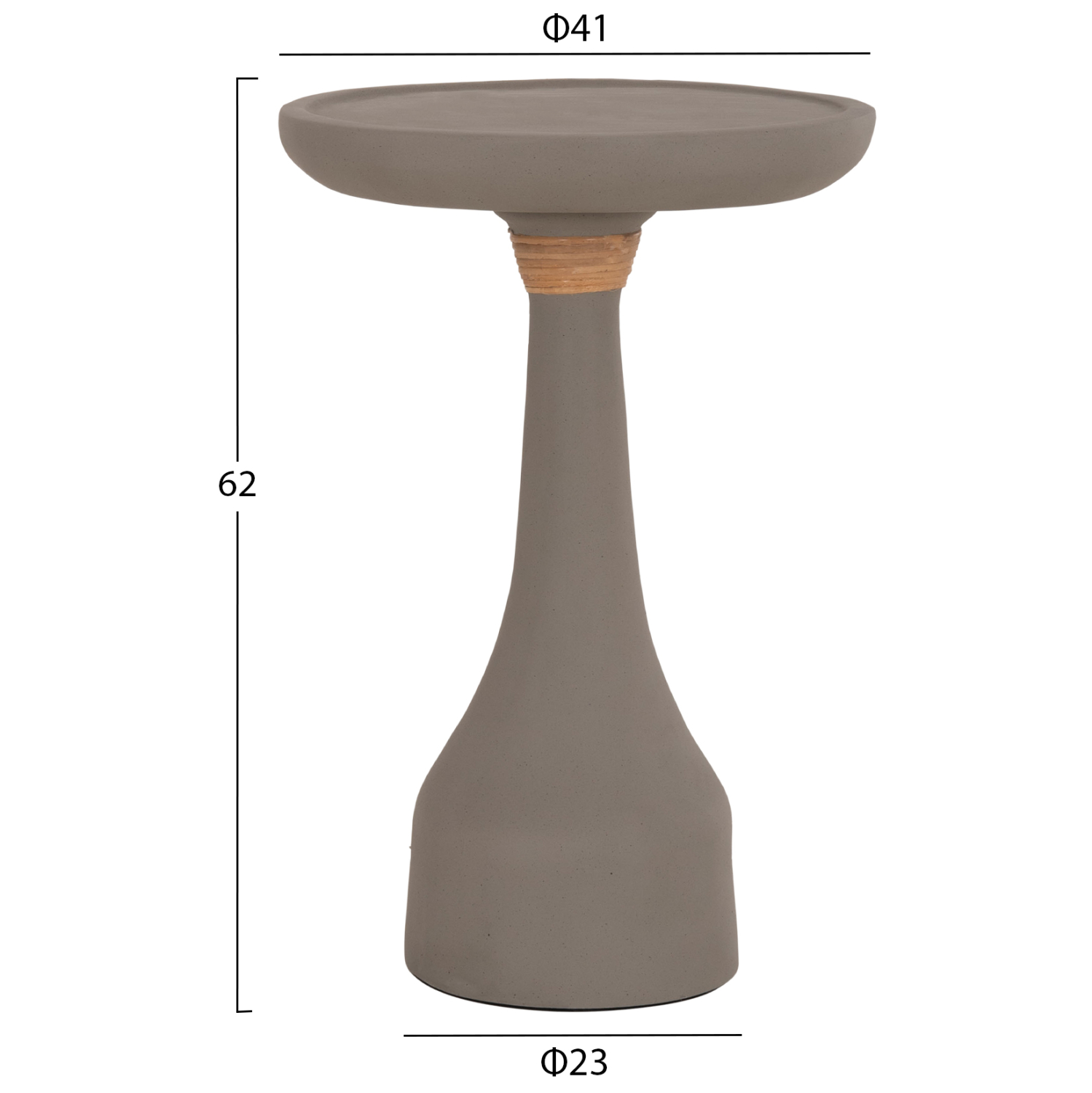 ΒΟΗΘΗΤΙΚΟ ΤΡΑΠΕΖΙ ΓΙΑ ΛΑΜΠΑΤΕΡ TORG HM18170.03 FIBER CEMENT ΓΚΡΙ Φ41x62Υεκ. 2