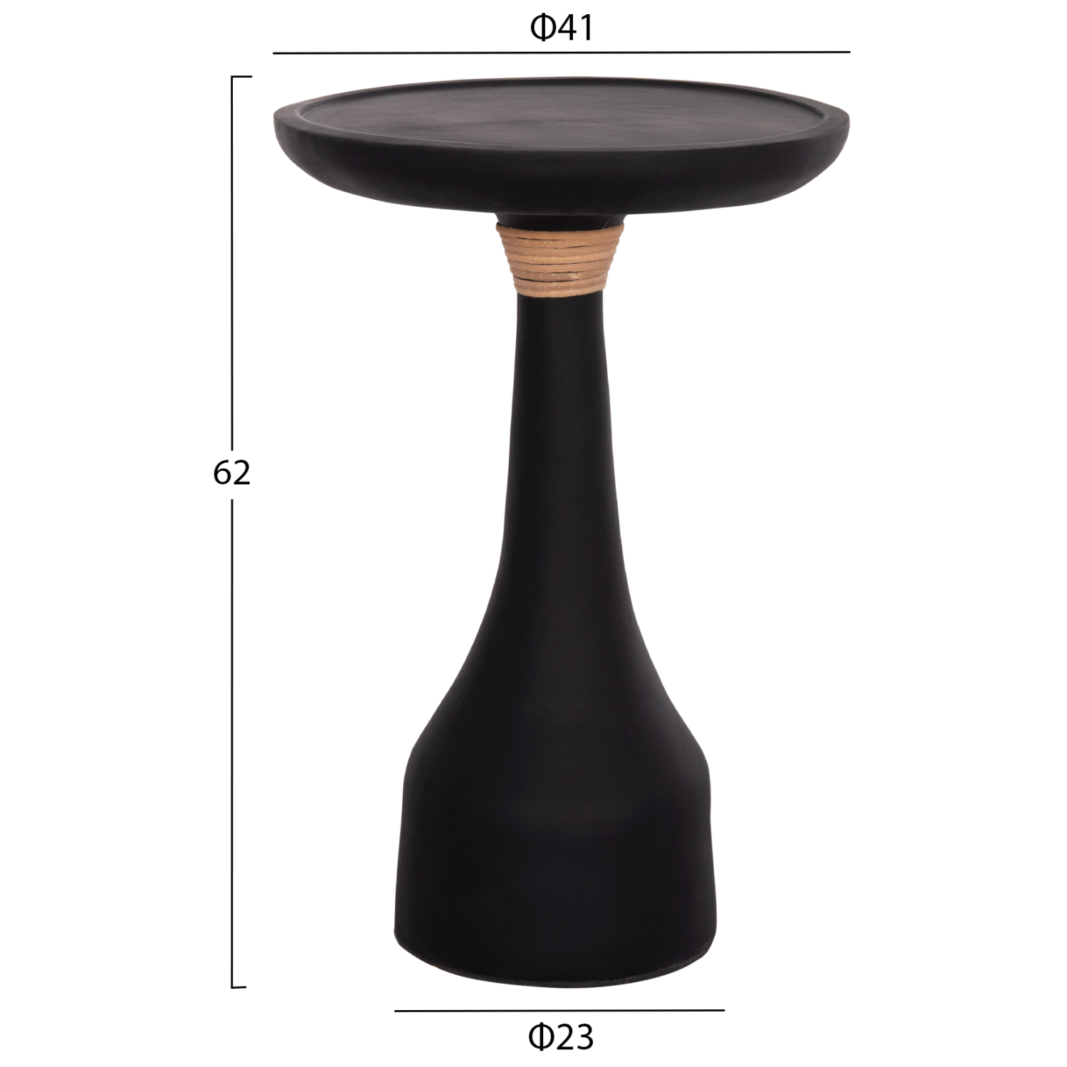 ΒΟΗΘΗΤΙΚΟ ΤΡΑΠΕΖΙ ΓΙΑ ΛΑΜΠΑΤΕΡ TORG HM18170.01 FIBER CEMENT ΜΑΥΡΟ Φ41x62Υεκ. 2