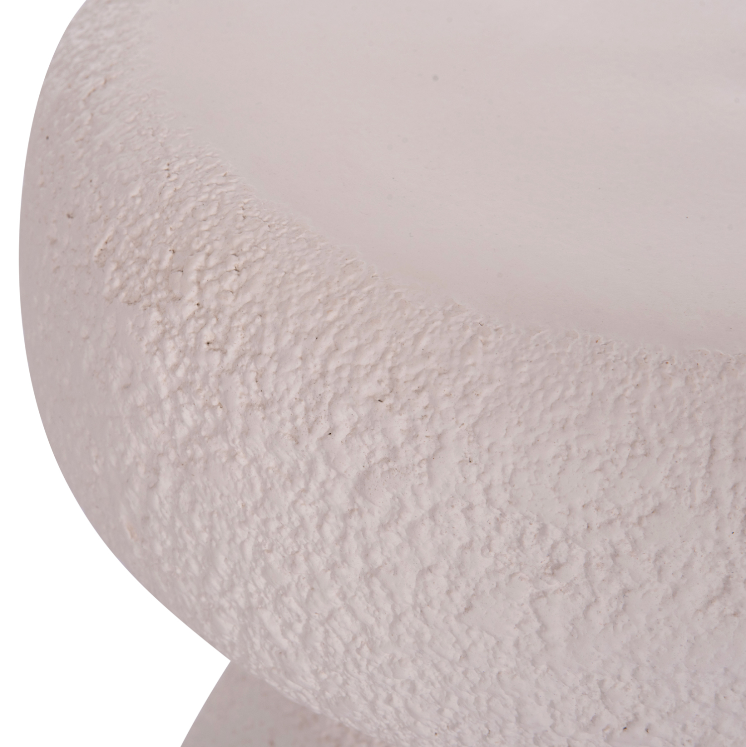ΣΚΑΜΠΟ ΣΤΡΟΓΓΥΛΟ INTERON HM18171.02 FIBER CEMENT ΣΕ ΛΕΥΚΟ--Φ34x39Υεκ. 9