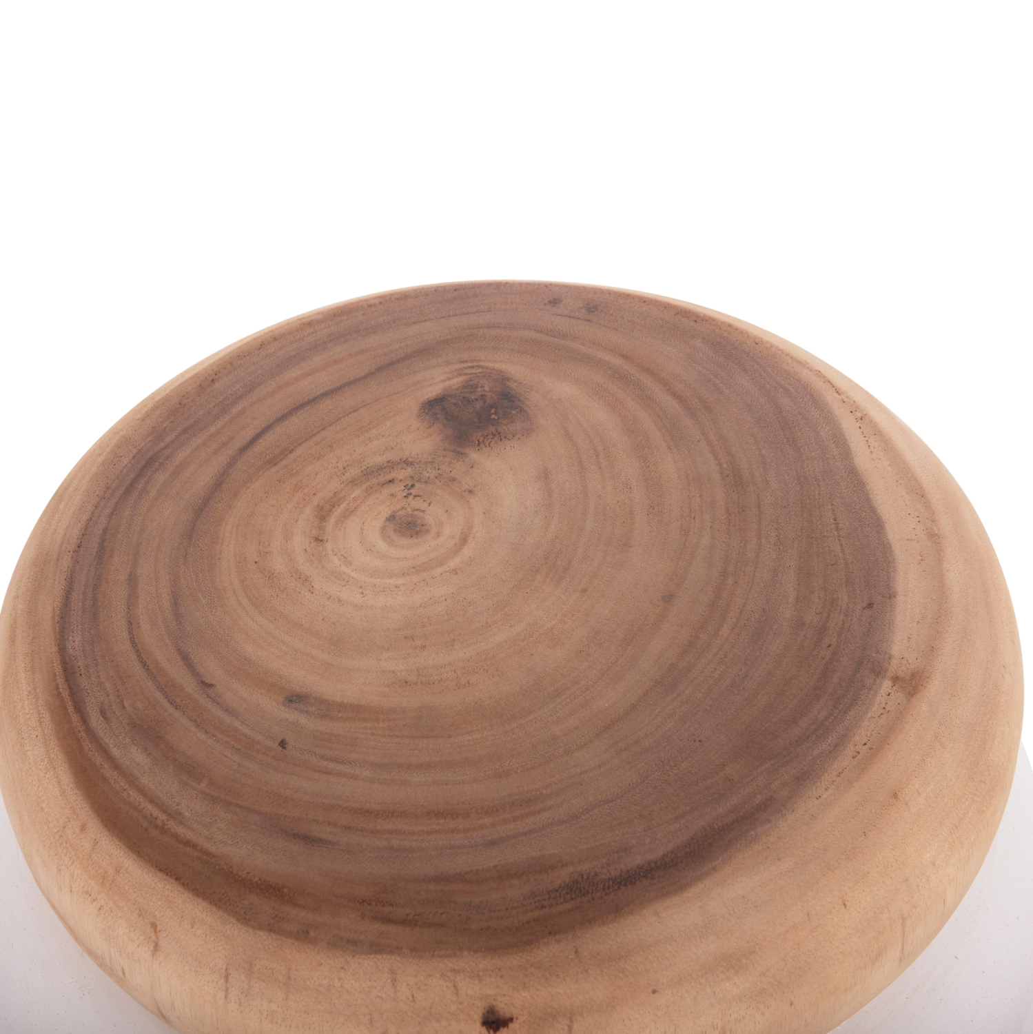 ΣΚΑΜΠΟ PUFFAT HM18172.02 FIBER CEMENT ΛΕΥΚΟ- ΞΥΛΟ TEAK TOP Φ45x46Υεκ. 5