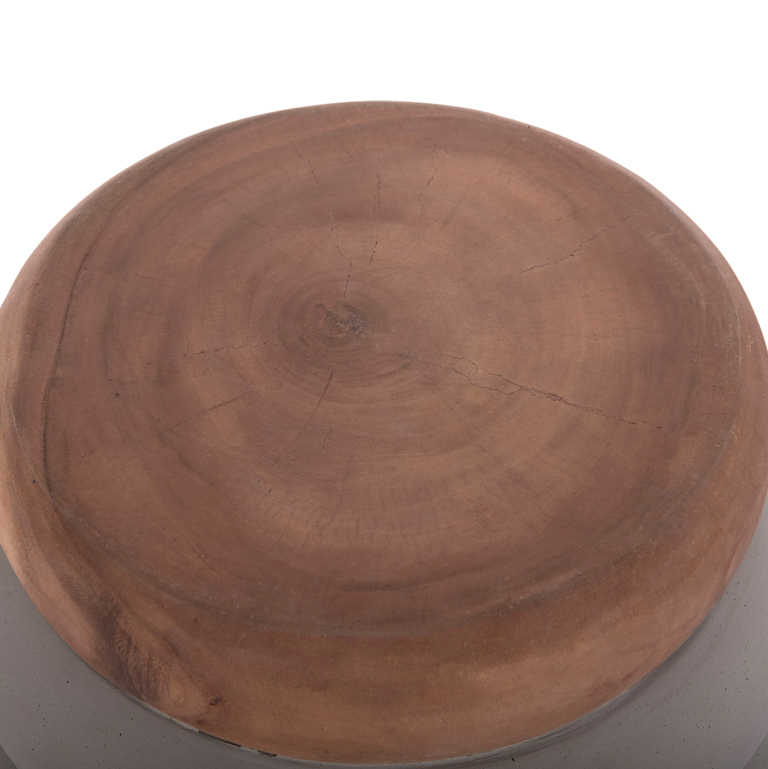 ΣΚΑΜΠΟ PUFFAT HM18172.03 FIBER CEMENT ΓΚΡΙ- ΞΥΛΟ TEAK TOP Φ45x46Υεκ. 5