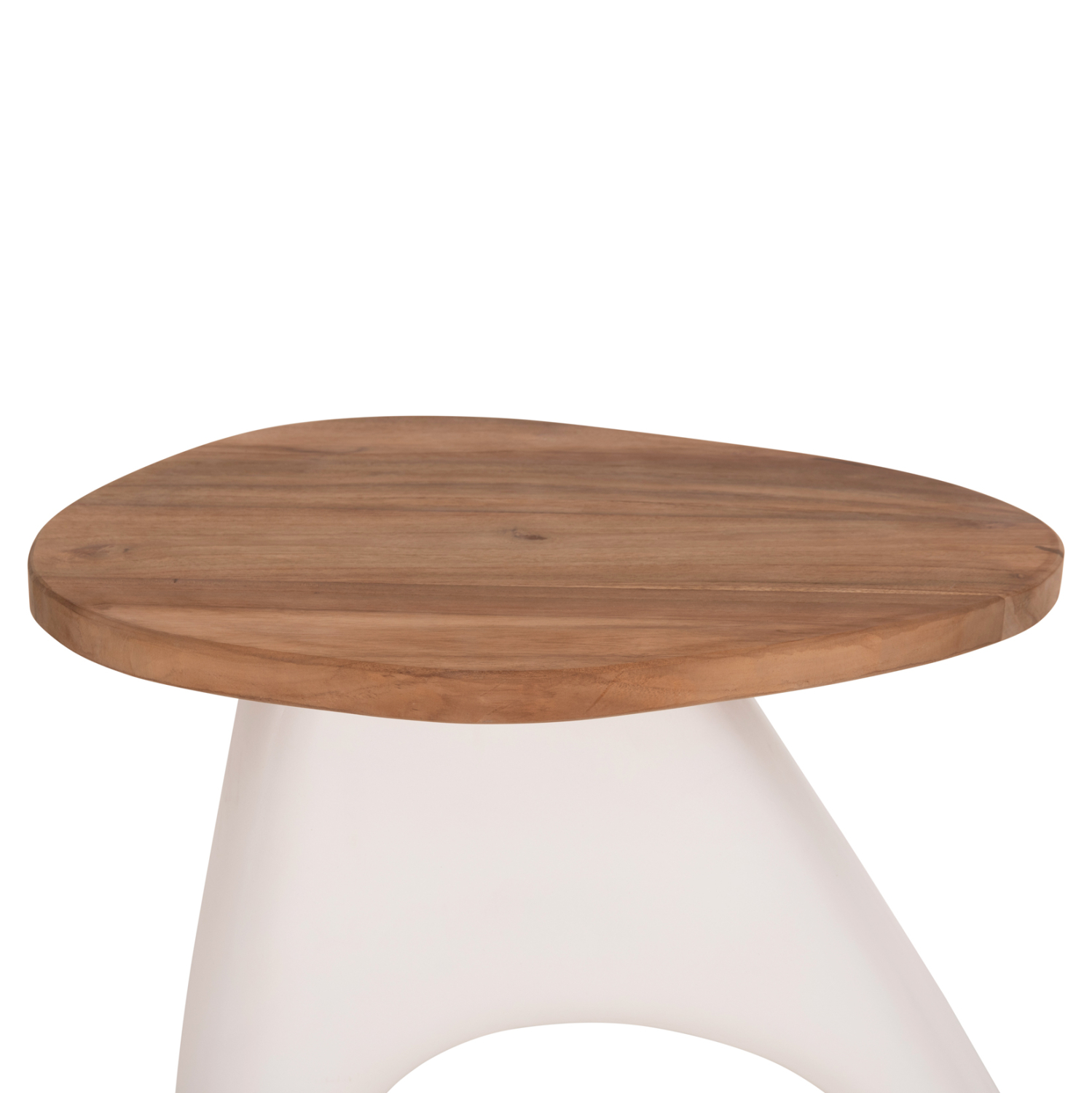ΒΟΗΘΗΤΙΚΟ ΤΡΑΠΕΖΙ AIDA HM4692.02 FIBER CEMENT ΛΕΥΚΟ--ΞΥΛΟ TEAK TOP 47x60x59Υεκ 4