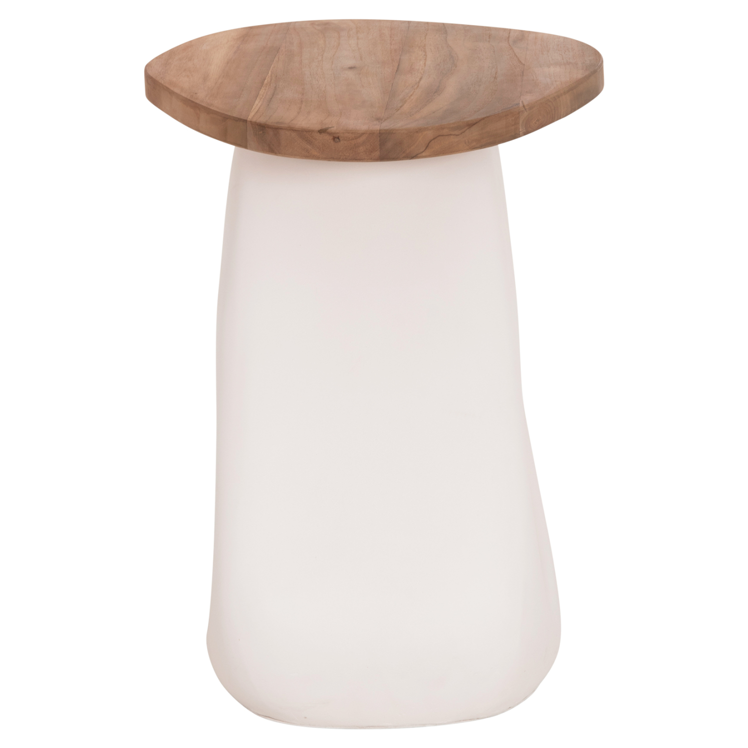ΒΟΗΘΗΤΙΚΟ ΤΡΑΠΕΖΙ AIDA HM4692.02 FIBER CEMENT ΛΕΥΚΟ--ΞΥΛΟ TEAK TOP 47x60x59Υεκ 8