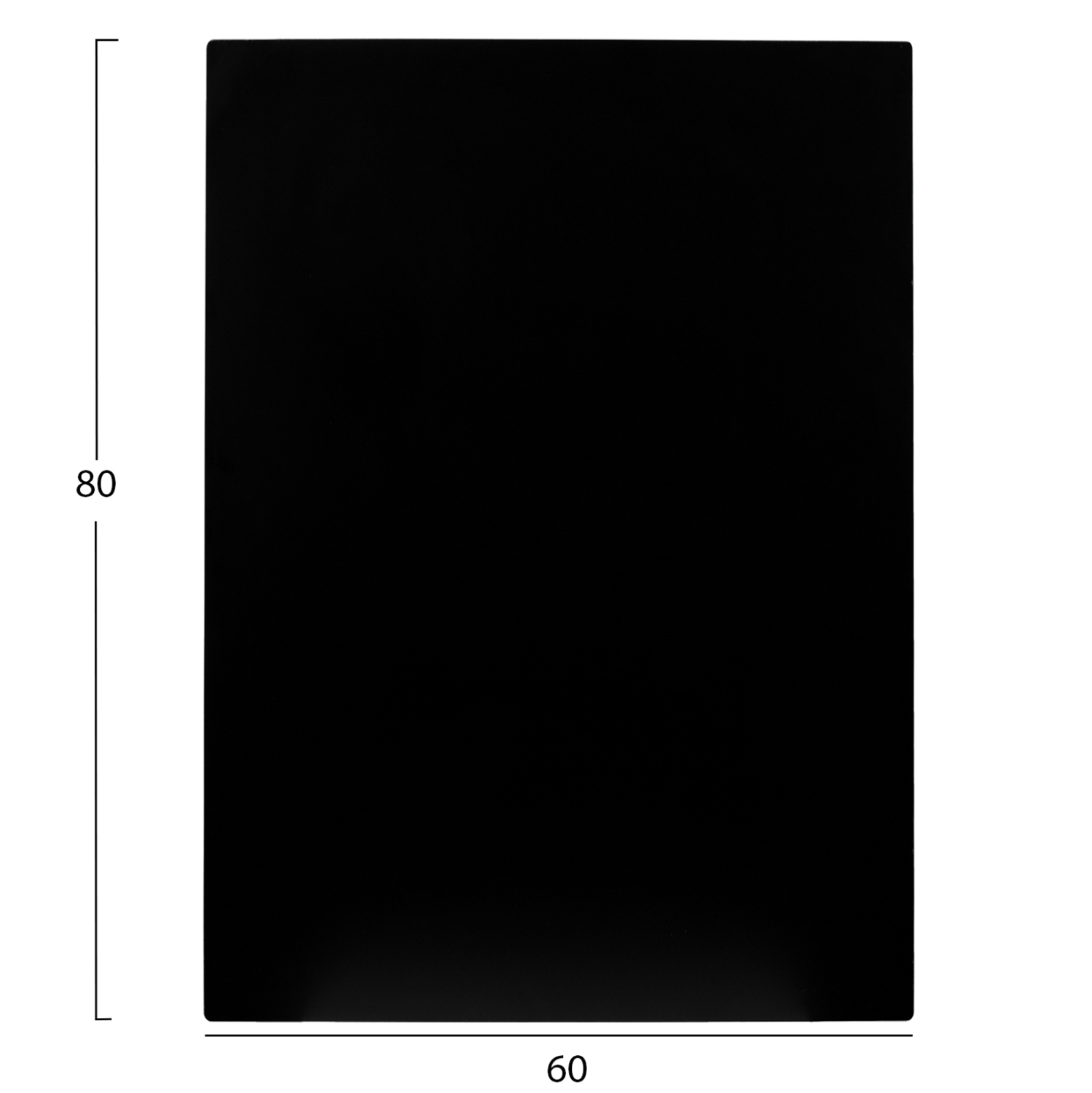 ΕΠΙΦΑΝΕΙΑ ΤΡΑΠΕΖΙΟΥ HPL ΟΡΘΟΓΩΝΙΑ HM6350.21 ΜΑΥΡΟ 60x80εκ. 2