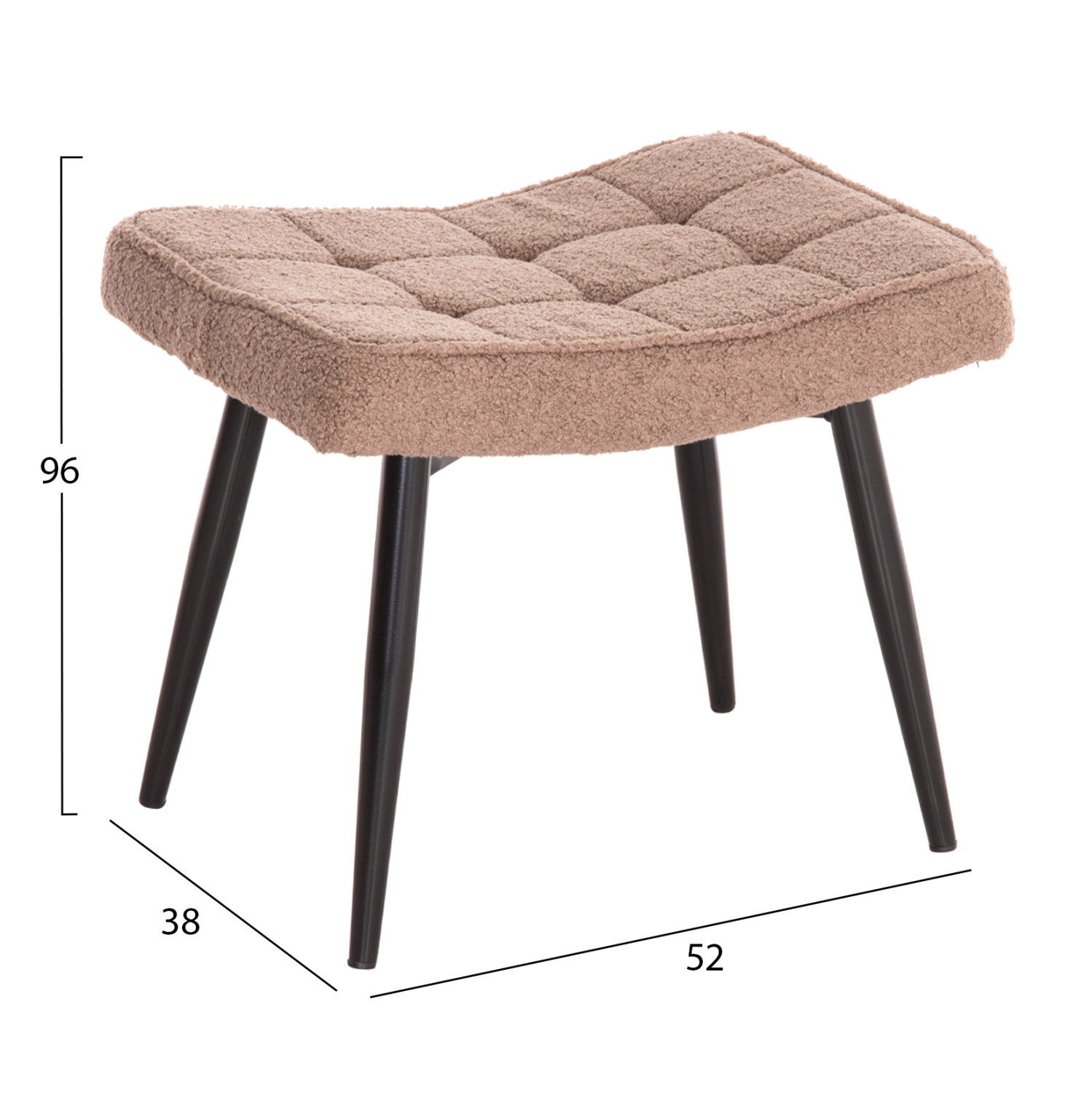 ΠΟΛΥΘΡΟΝΑ ΜΠΕΡΖΕΡΑ CRAWLEY ΜΕ ΥΠΟΠΟΔΙΟ HM8918.26 ΥΦΑΣΜΑ ΜΠΟΥΚΛΕ ΚΑΦΕ 69x73x96Yεκ. 3