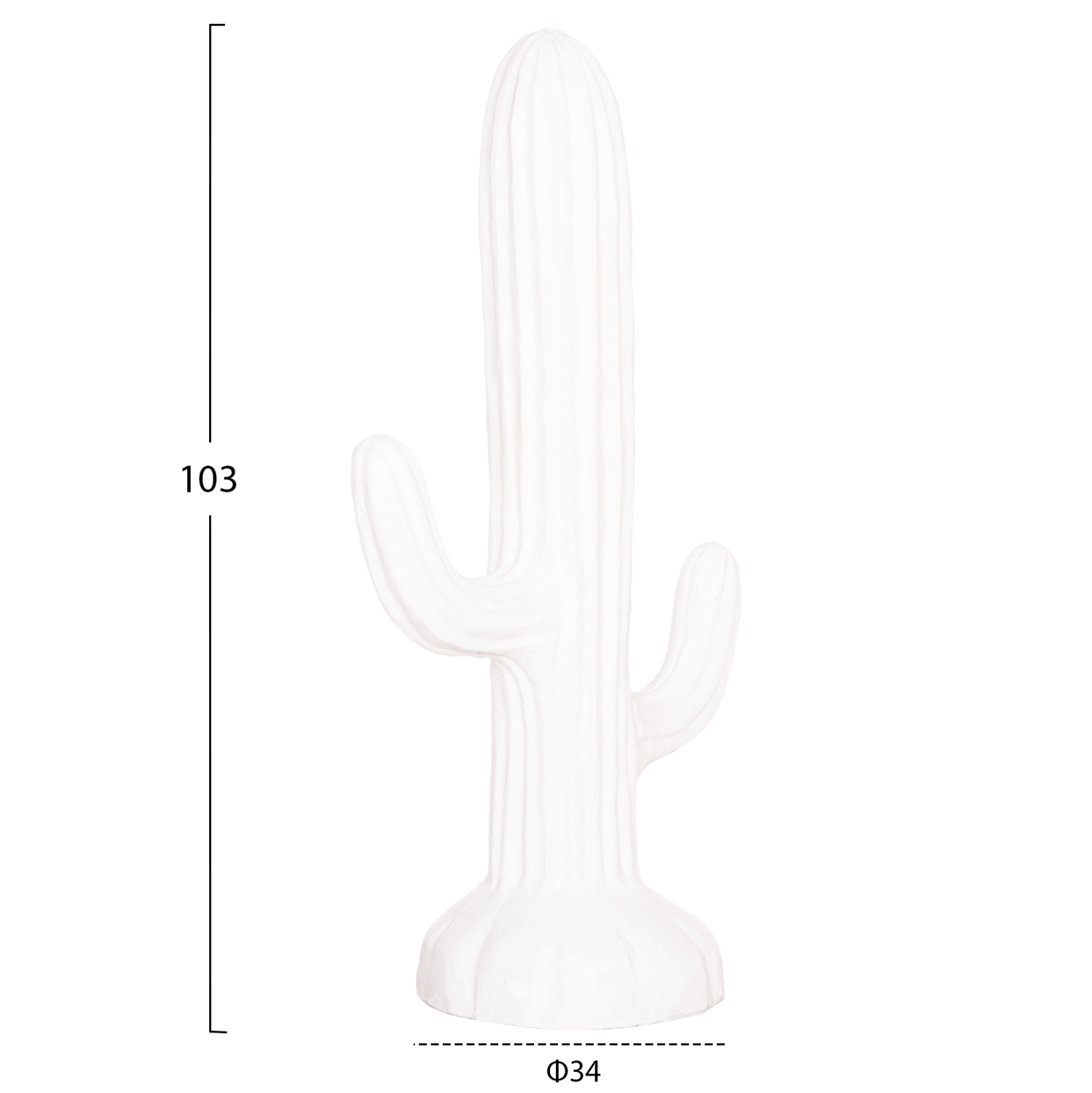 ΔΙΑΚΟΣΜΗΤΙΚΟΣ ΚΑΚΤΟΣ ΔΑΠΕΔΟΥ CACTUS HM4386.02M ΓΥΨΟΣ ΣΕ ΛΕΥΚΟ 54x34x103Υεκ. 2