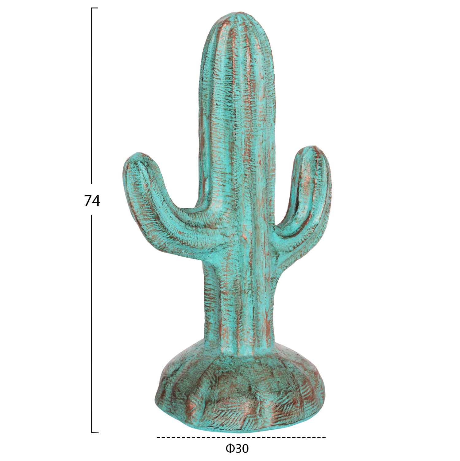 ΔΙΑΚΟΣΜΗΤΙΚΟΣ ΚΑΚΤΟΣ ΔΑΠΕΔΟΥ CACTUS HM4386.03S ΓΥΨΟΣ ΣΕ ΤΙΡΚΟΥΑΖ 42x30x74Υεκ. 2
