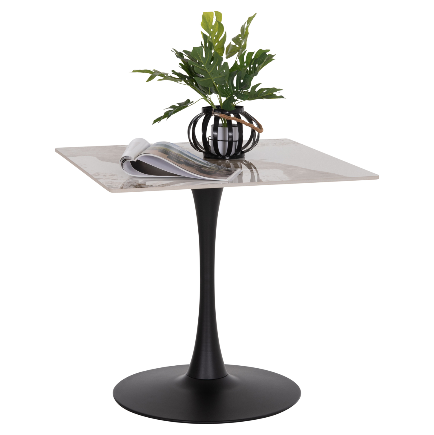 ΤΡΑΠΕΖΙ ΤΡΑΠΕΖΑΡΙΑΣ TETRAN HM18315.02 ΒΑΣΗ ΜΑΥΡΗ--SINTERED STONE PANDORA 80x80x73Υεκ 1