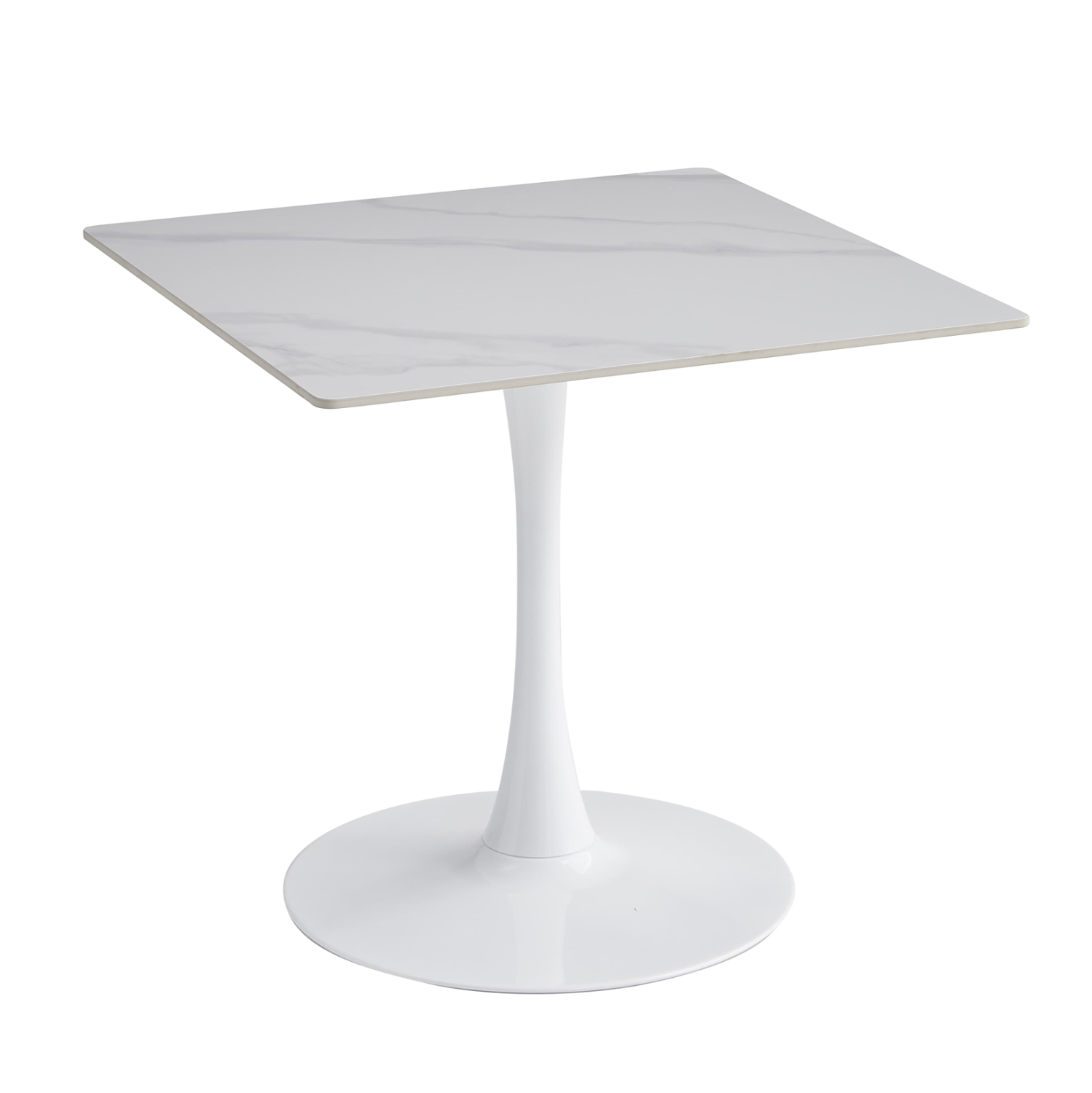 ΤΡΑΠΕΖΙ ΤΡΑΠΕΖΑΡΙΑΣ TETRAN HM18315.01 ΒΑΣΗ ΛΕΥΚΗ--SINTERED STONE SNOW WHITE 80x80x73Υεκ 1