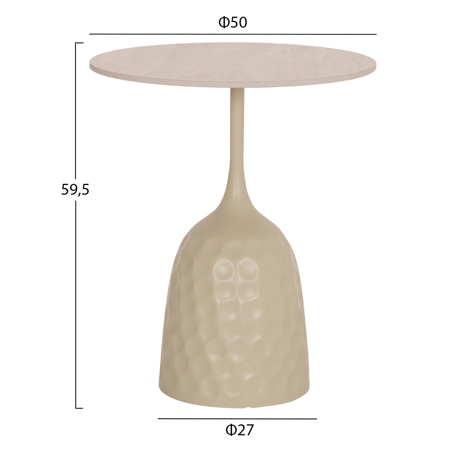 ΤΡΑΠΕΖΙ ΣΑΛΟΝΙΟΥ LONGSTEM HM18317.04 ΒΑΣΗ ΣΑΜΠΑΝΙ--ΚΕΡΑΜΙΚΟ TOP TRAVERTINE STONE Φ50 2