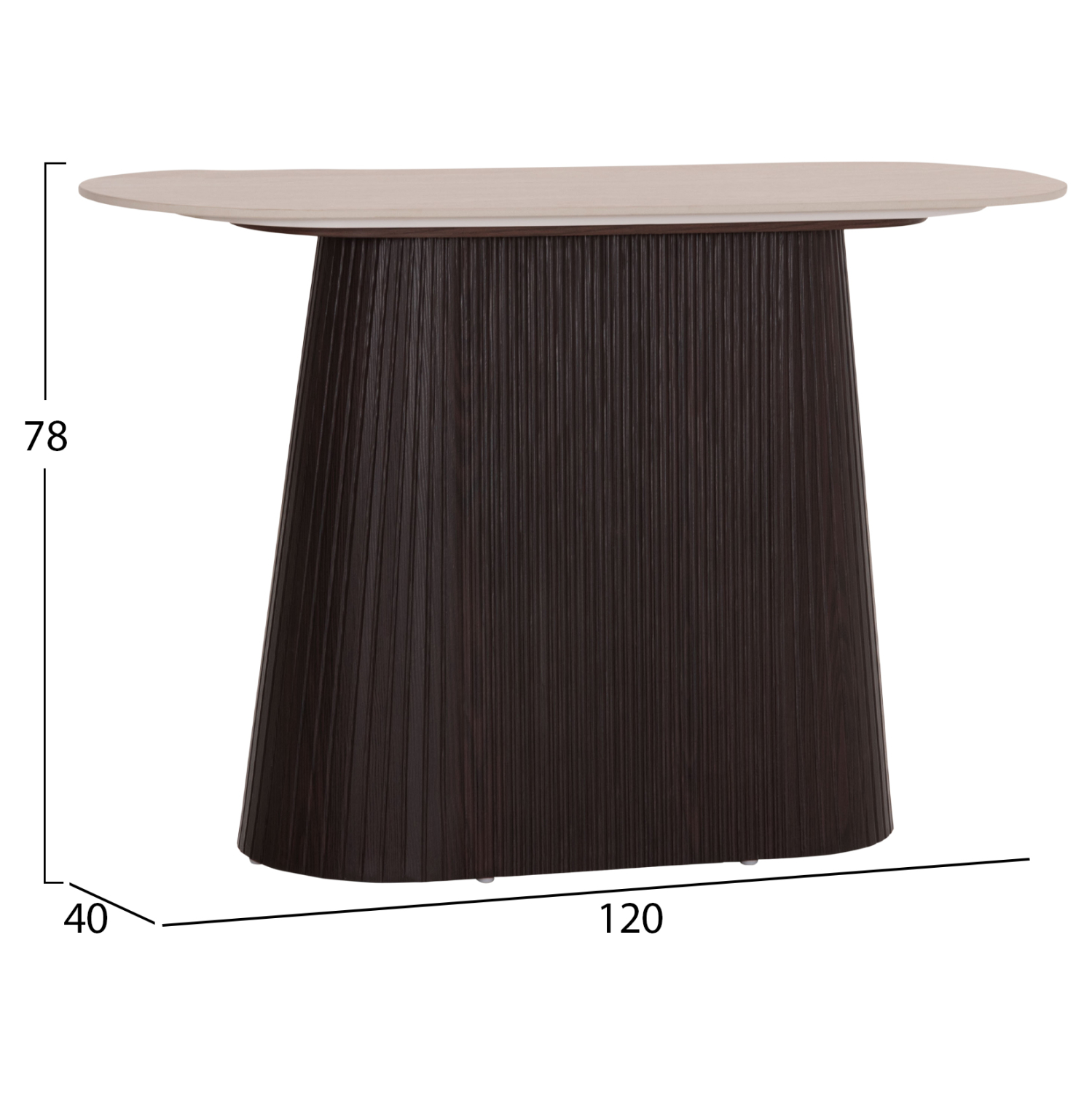 ΚΟΝΣΟΛΑ CATER HM18323 ΚΕΡΑΜΙΚΟ TOP ΟΨΗ ΤΡΑΒΕΡΤΙΝΑΣ-MDF ΒΑΣΗ 120x40x78Υεκ. 2