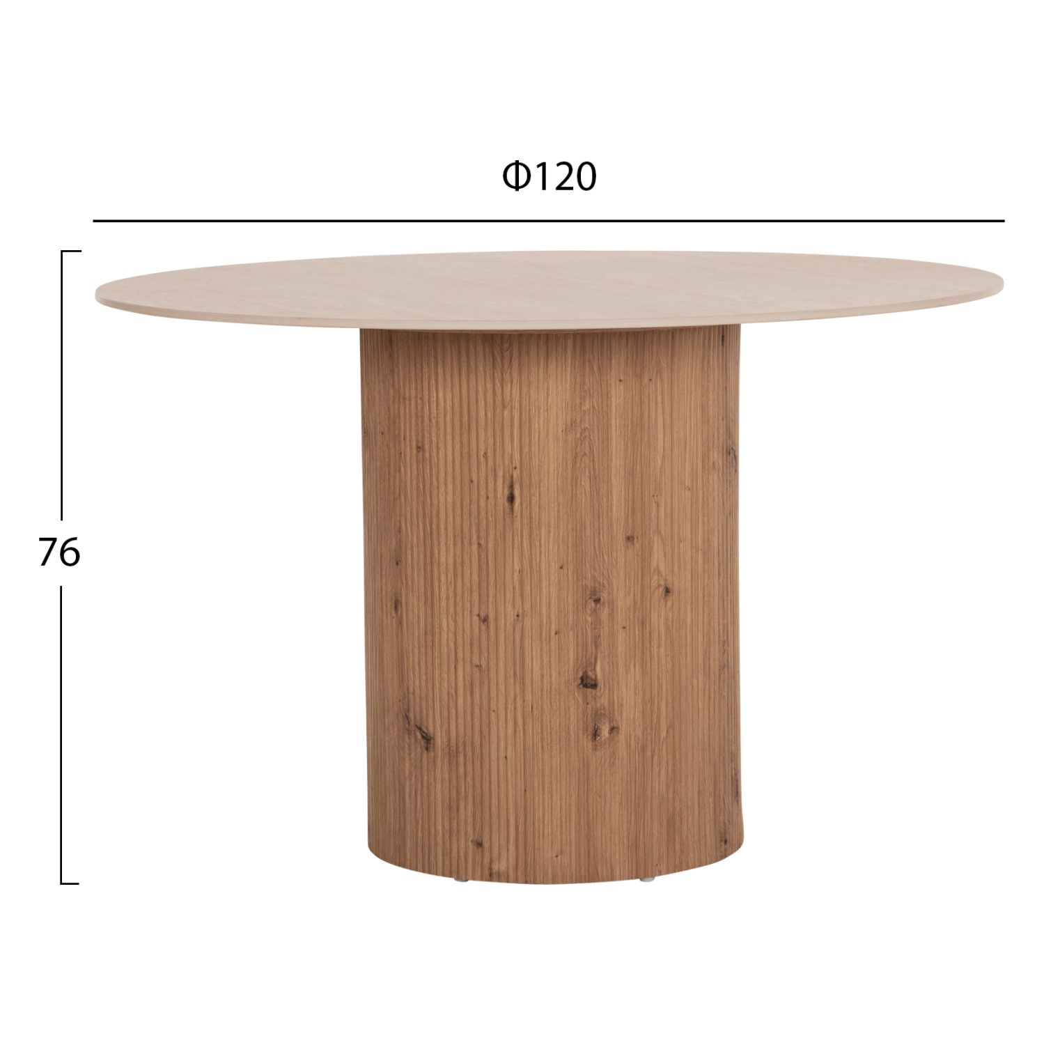 ΤΡΑΠΕΖΙ ΤΡΑΠΕZΑΡΙΑΣ TWIL HM18324 ΚΕΡΑΜΙΚΟ TOP ΟΨΗ ΤΡΑΒΕΡΤΙΝΑΣ-MDF ΒΑΣΗ Φ120x76Υεκ 2