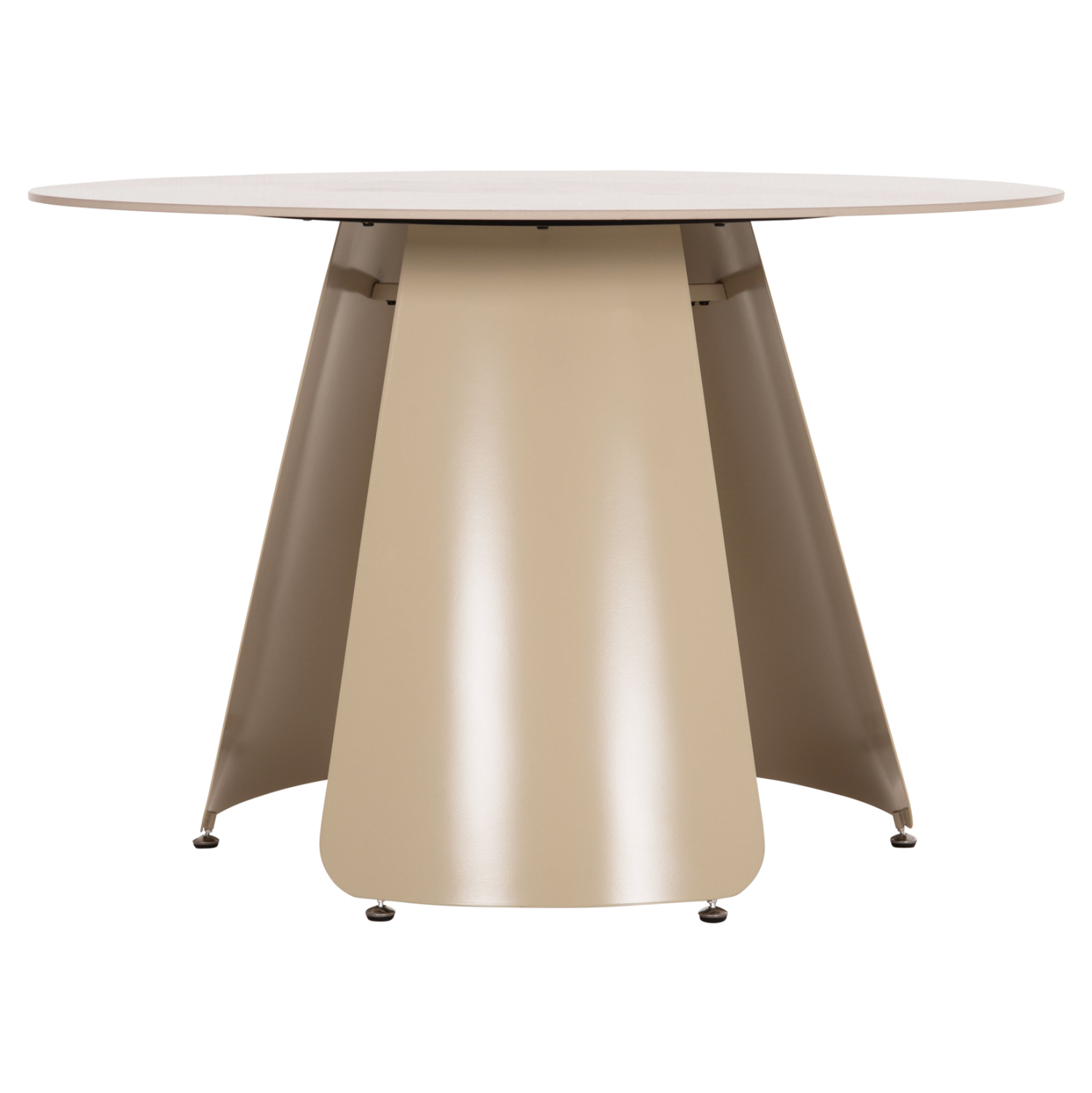 ΤΡΑΠΕΖΙ ΤΡΑΠΕΖΑΡΙΑΣ ΣΤΡΟΓΓΥΛΟ SEDAR HM18326 ΚΕΡΑΜΙΚΟ TOP--ΚΡΕΜ ΜΕΤΑΛ.ΠΟΔΙΑ Φ120x78Υ 3