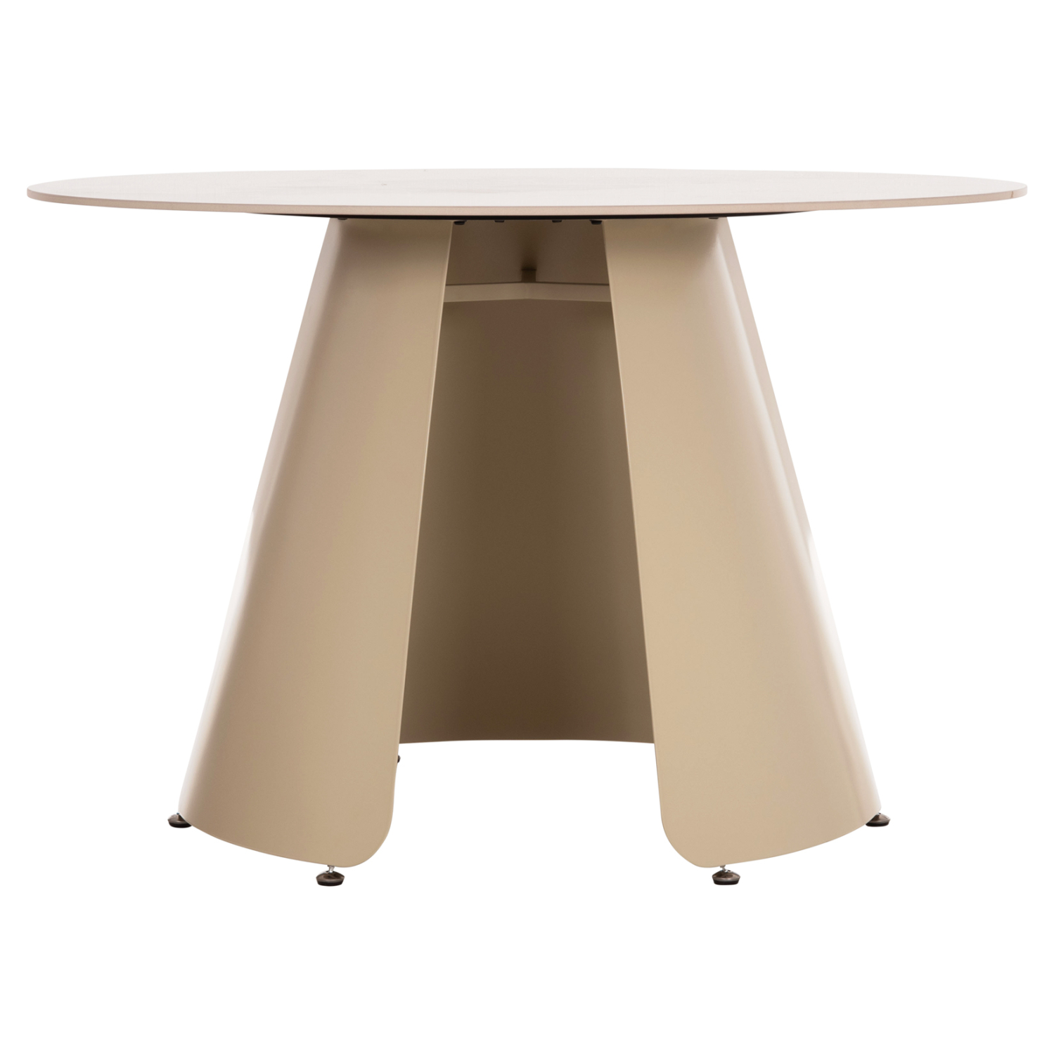 ΤΡΑΠΕΖΙ ΤΡΑΠΕΖΑΡΙΑΣ ΣΤΡΟΓΓΥΛΟ SEDAR HM18326 ΚΕΡΑΜΙΚΟ TOP--ΚΡΕΜ ΜΕΤΑΛ.ΠΟΔΙΑ Φ120x78Υ 5