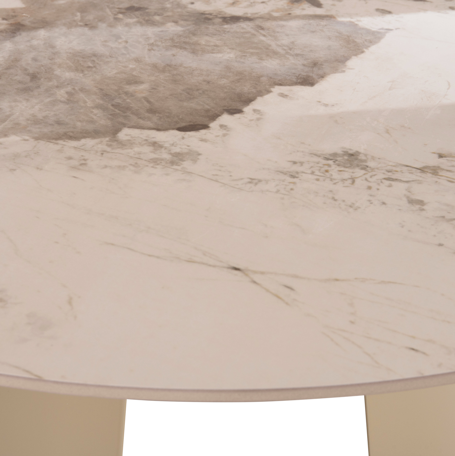 ΤΡΑΠΕΖΙ ΤΡΑΠΕΖΑΡΙΑΣ ΣΤΡΟΓΓΥΛΟ SEDAR HM18326 ΚΕΡΑΜΙΚΟ TOP--ΚΡΕΜ ΜΕΤΑΛ.ΠΟΔΙΑ Φ120x78Υ 9