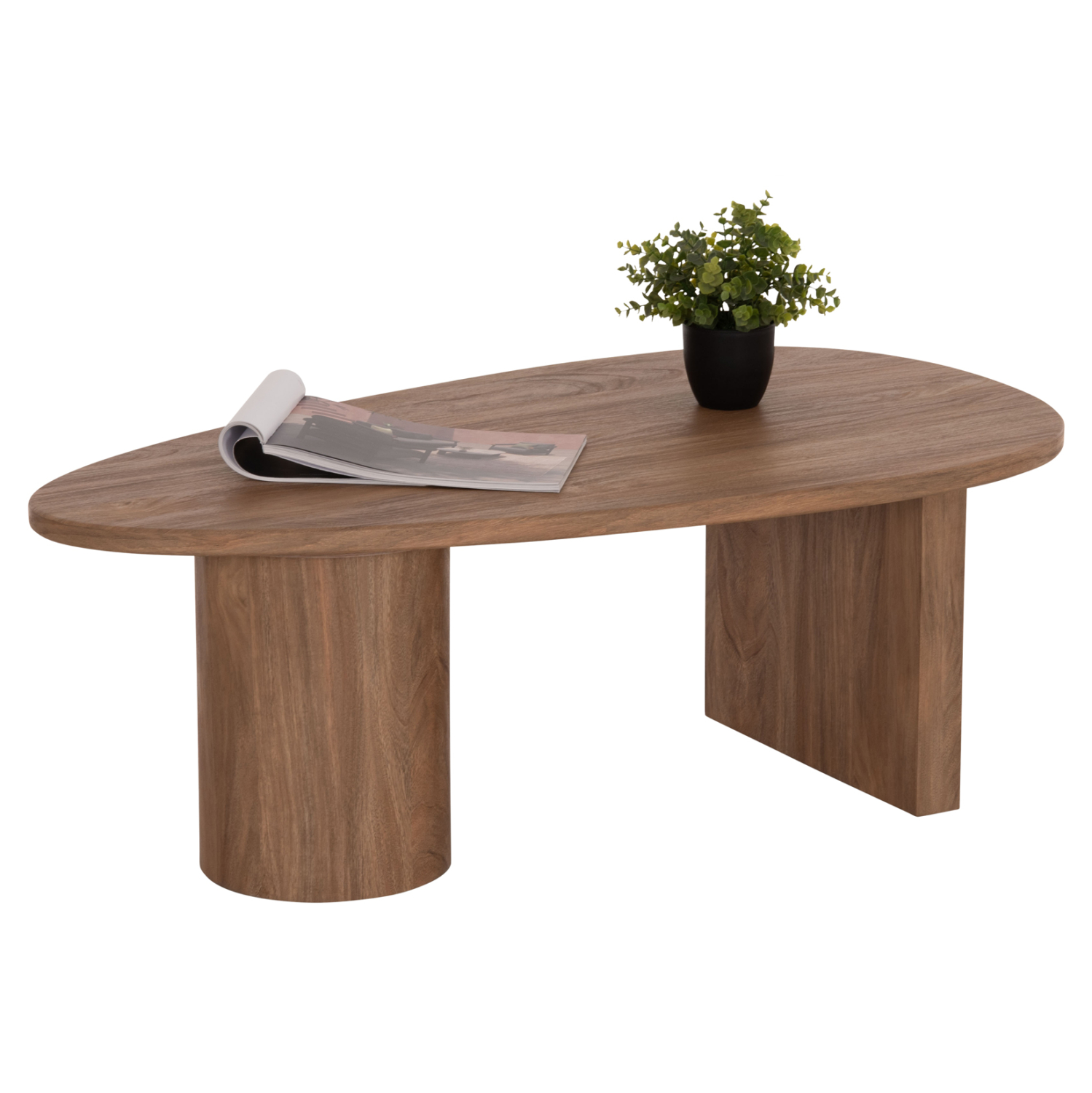 ΤΡΑΠΕΖΙ ΣΑΛΟΝΙΟΥ ΟΒΑΛ ALPER HM18327 MDF ΣΕ SONAMA ΧΡΩΜΑ 110x60x40Υεκ 1