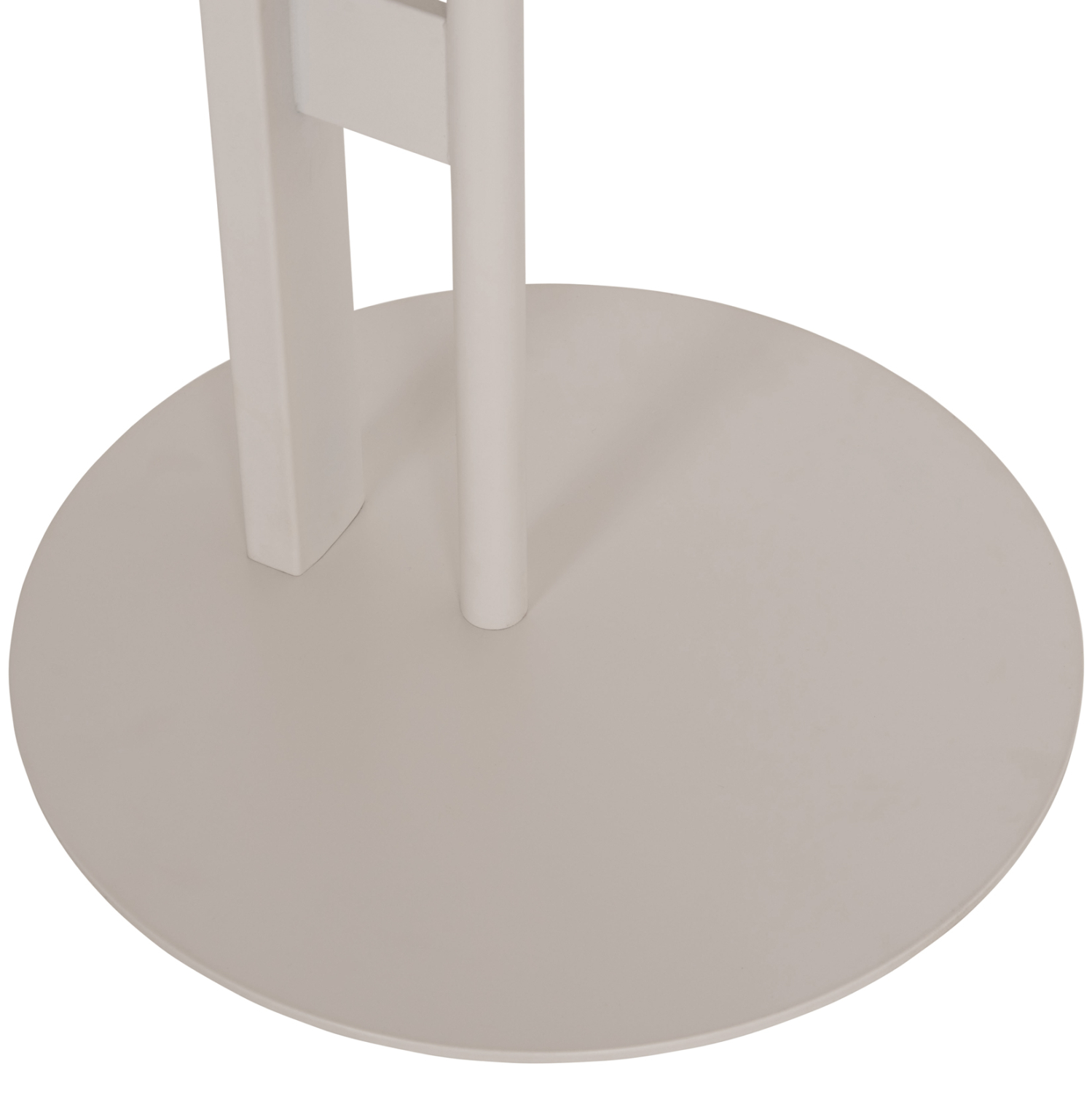 ΒΟΗΘΗΤΙΚΟ ΤΡΑΠΕΖΙ ΟΒΑΛ ALPER HM18328 MDF SONAMA--ΜΕΤΑΛΛΟ ΛΕΥΚΟ 50x50x51Υεκ. 10