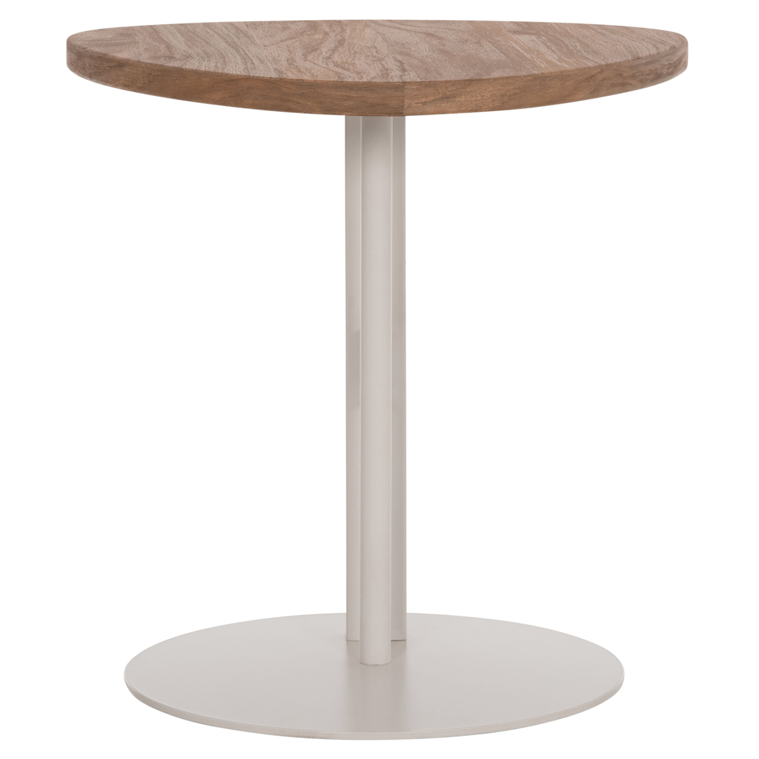 ΒΟΗΘΗΤΙΚΟ ΤΡΑΠΕΖΙ ΟΒΑΛ ALPER HM18328 MDF SONAMA--ΜΕΤΑΛΛΟ ΛΕΥΚΟ 50x50x51Υεκ. 6