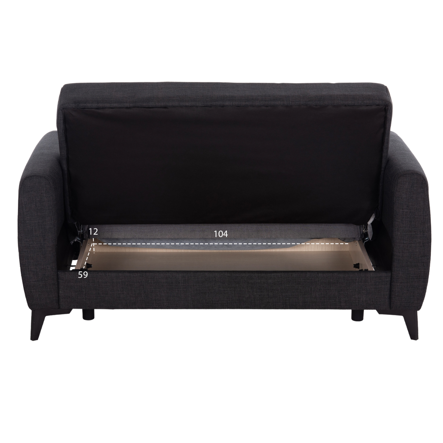 ΚΑΝΑΠΕΣ ΚΡΕΒΑΤΙ ΜΕ ΑΠΟΘ.ΧΩΡΟ ΔΙΘΕΣΙΟΣ NIKKO HM3293.01 ΓΚΡΙ ΥΦΑΣΜΑ 144x75x84Υεκ. 5