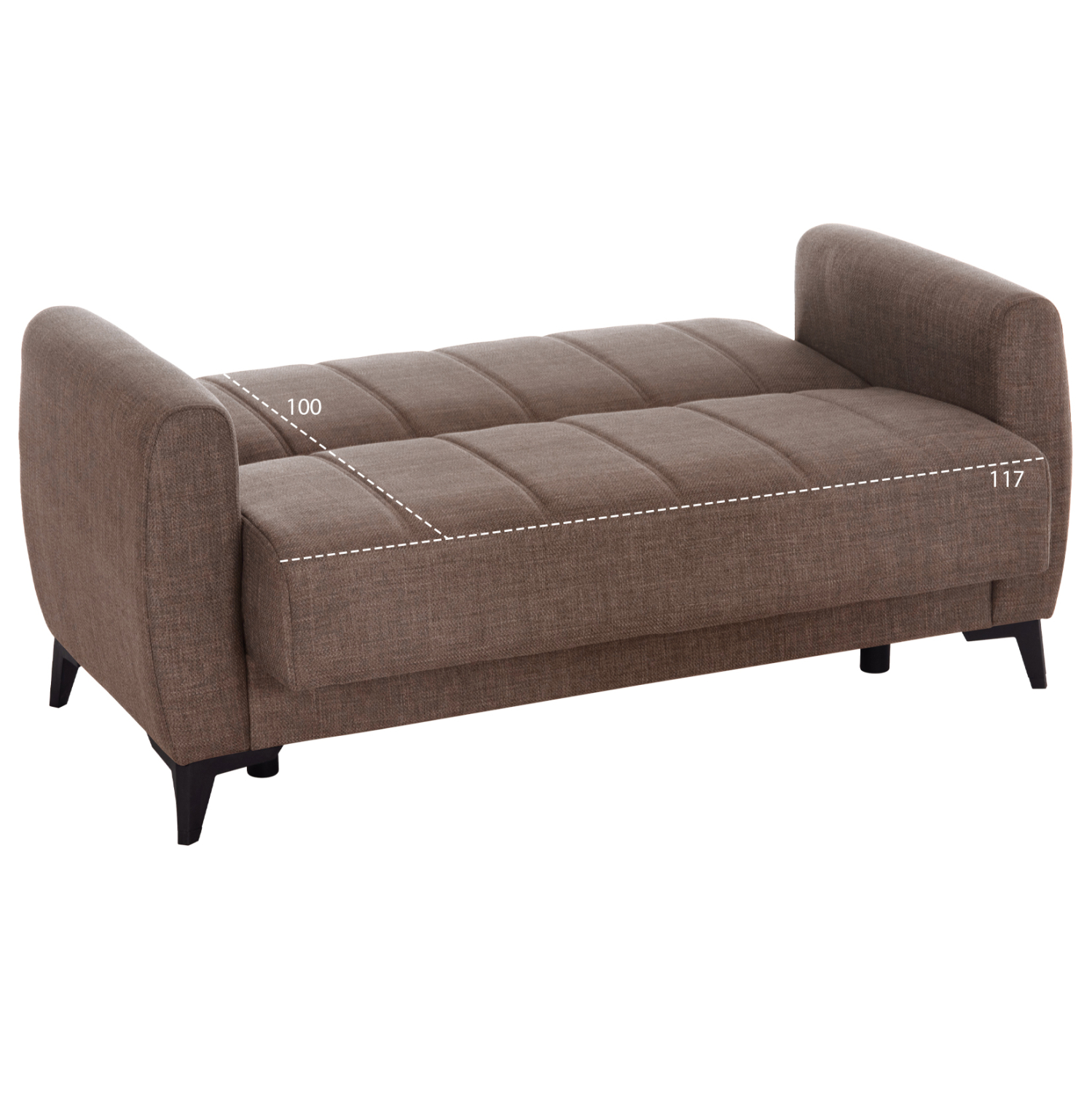 ΚΑΝΑΠΕΣ ΚΡΕΒΑΤΙ ΜΕ ΑΠΟΘ.ΧΩΡΟ ΔΙΘΕΣΙΟΣ NIKKO HM3293.02 ΚΑΦΕ ΥΦΑΣΜΑ 144x75x84Υεκ. 3