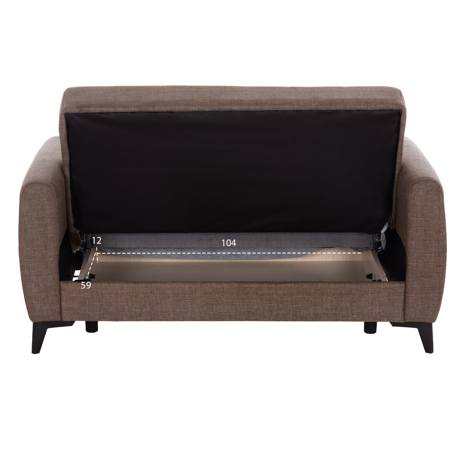 ΚΑΝΑΠΕΣ ΚΡΕΒΑΤΙ ΜΕ ΑΠΟΘ.ΧΩΡΟ ΔΙΘΕΣΙΟΣ NIKKO HM3293.02 ΚΑΦΕ ΥΦΑΣΜΑ 144x75x84Υεκ. 5