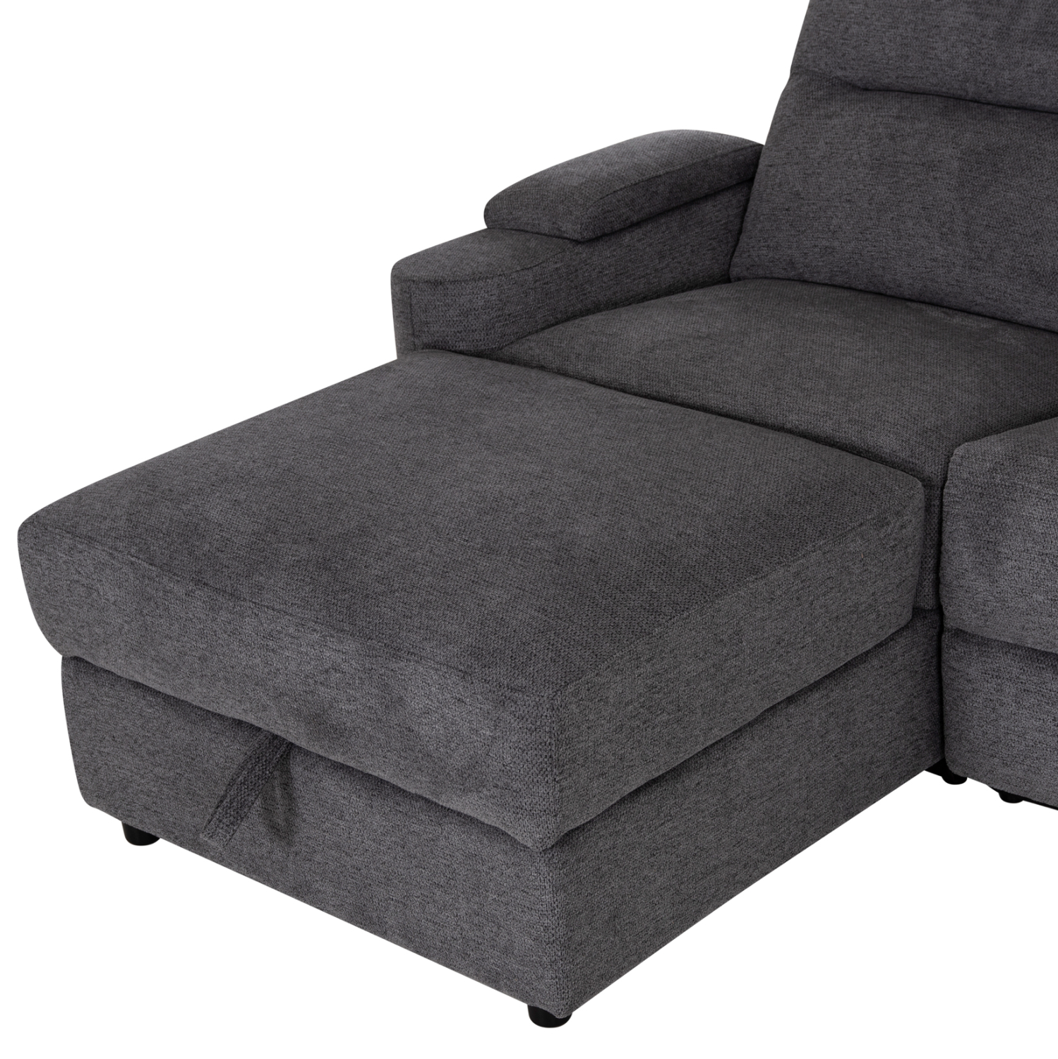 ΚΑΝΑΠΕΣ ΑΡΙΣΤΕΡΗ ΓΩΝΙΑ SYNTHIA HM3308.03L ΑΝΑΚΛΙΣΗ &amp; ΑΠΟΘ.ΧΩΡΟΣ--ΓΚΡΙ 245x170x98Υεκ 10