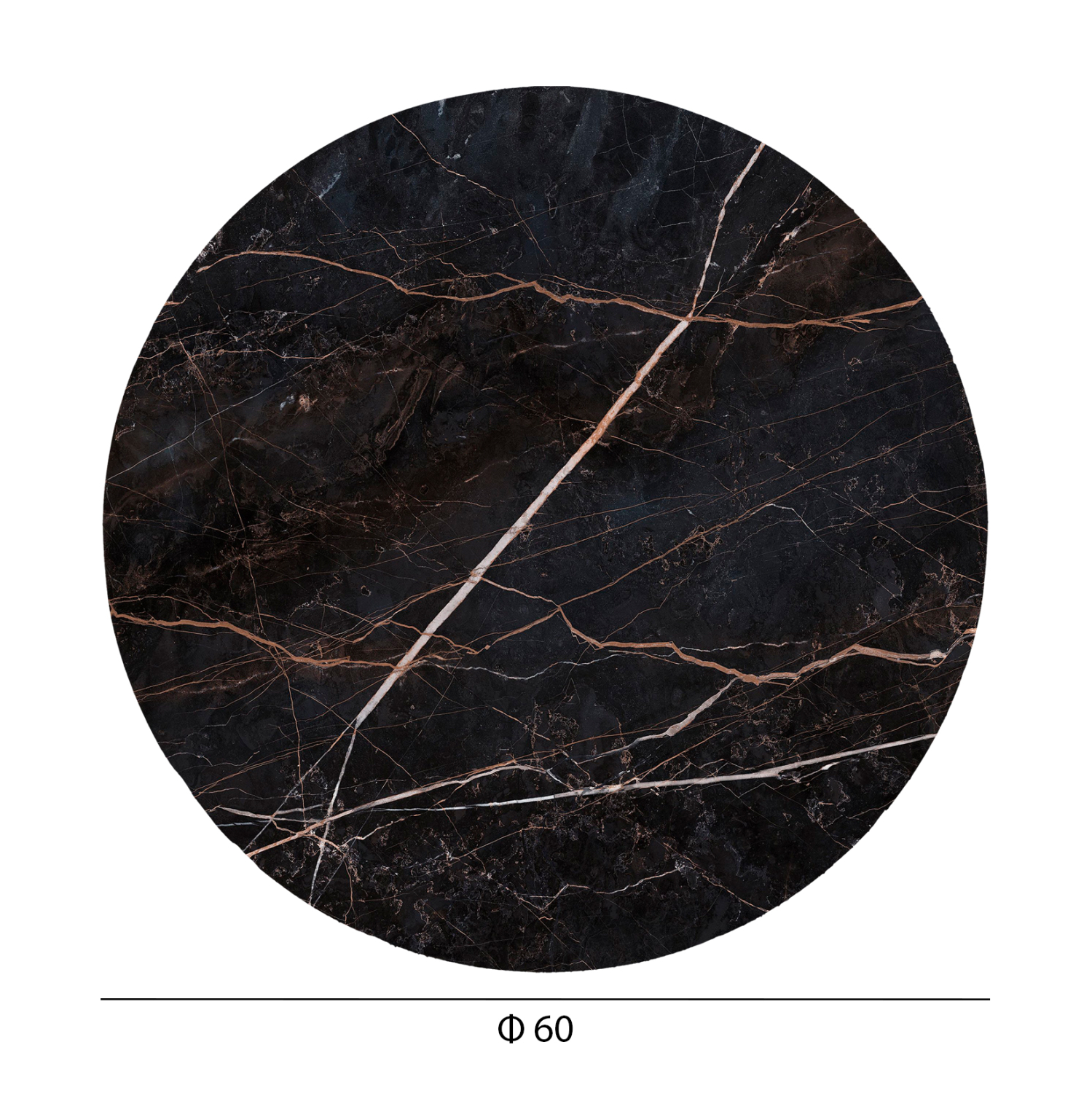 ΕΠΙΦΑΝΕΙΑ ΤΡΑΠΕΖΙΟΥ HPL ΣΤΡΟΓΓΥΛΗ HM5841.34 BLACK MARBLE Φ60εκ. 2