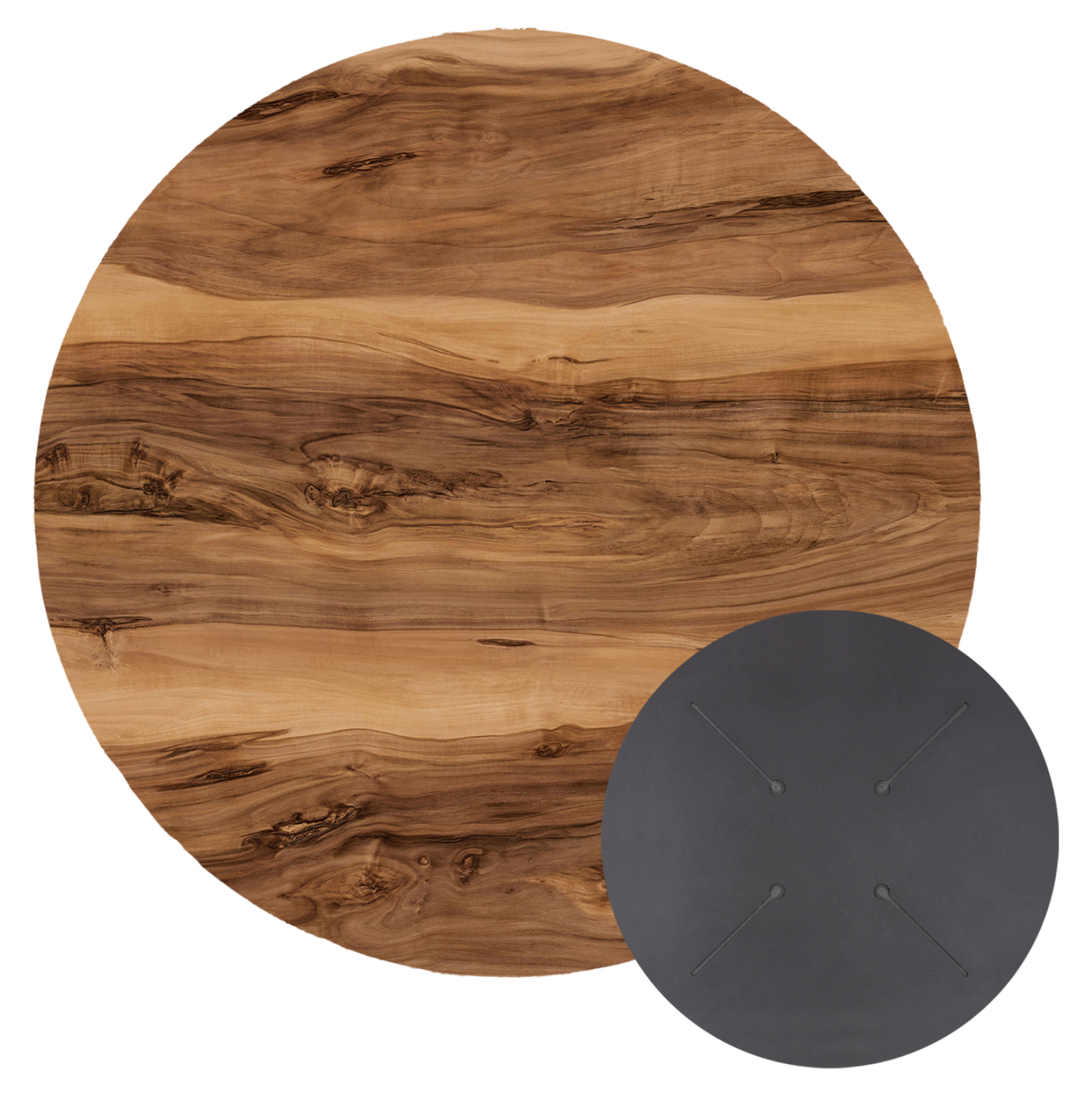 ΕΠΙΦΑΝΕΙΑ ΤΡΑΠΕΖΙΟΥ HPL ΣΤΡΟΓΓΥΛΗ HM5841.30 INDIAN SHESHAM Φ60εκ. 1