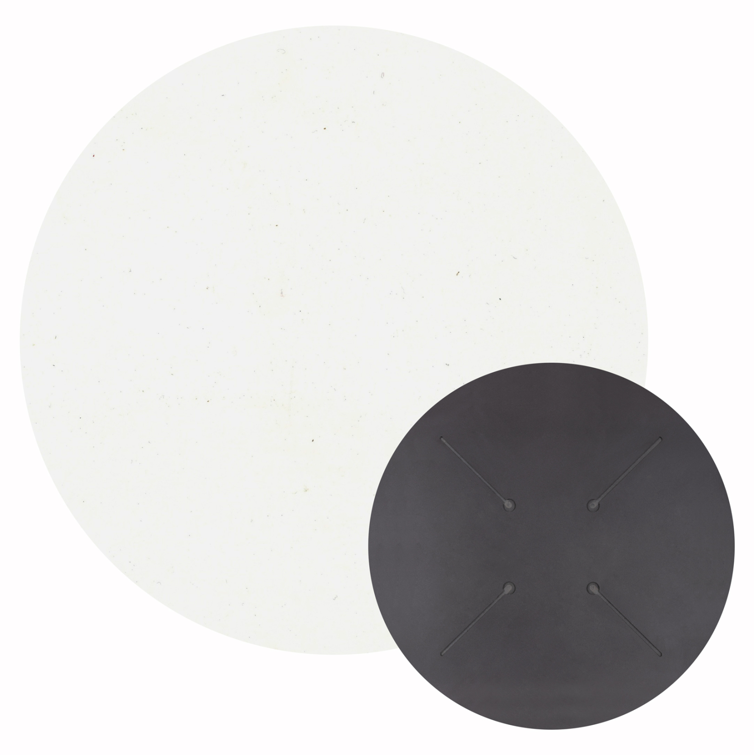 ΕΠΙΦΑΝΕΙΑ ΤΡΑΠΕΖΙΟΥ HPL ΣΤΡΟΓΓΥΛΗ HM5841.23 WHITE Φ60εκ. 1