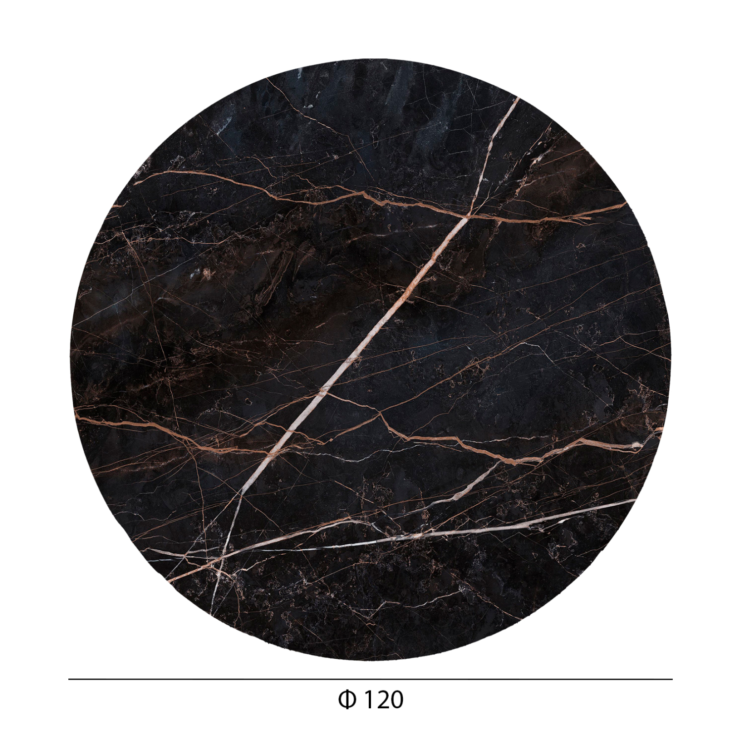 ΕΠΙΦΑΝΕΙΑ ΤΡΑΠΕΖΙΟΥ HPL ΣΤΡΟΓΓΥΛΗ HM6351.34 BLACK MARBLE Φ120εκ. 2