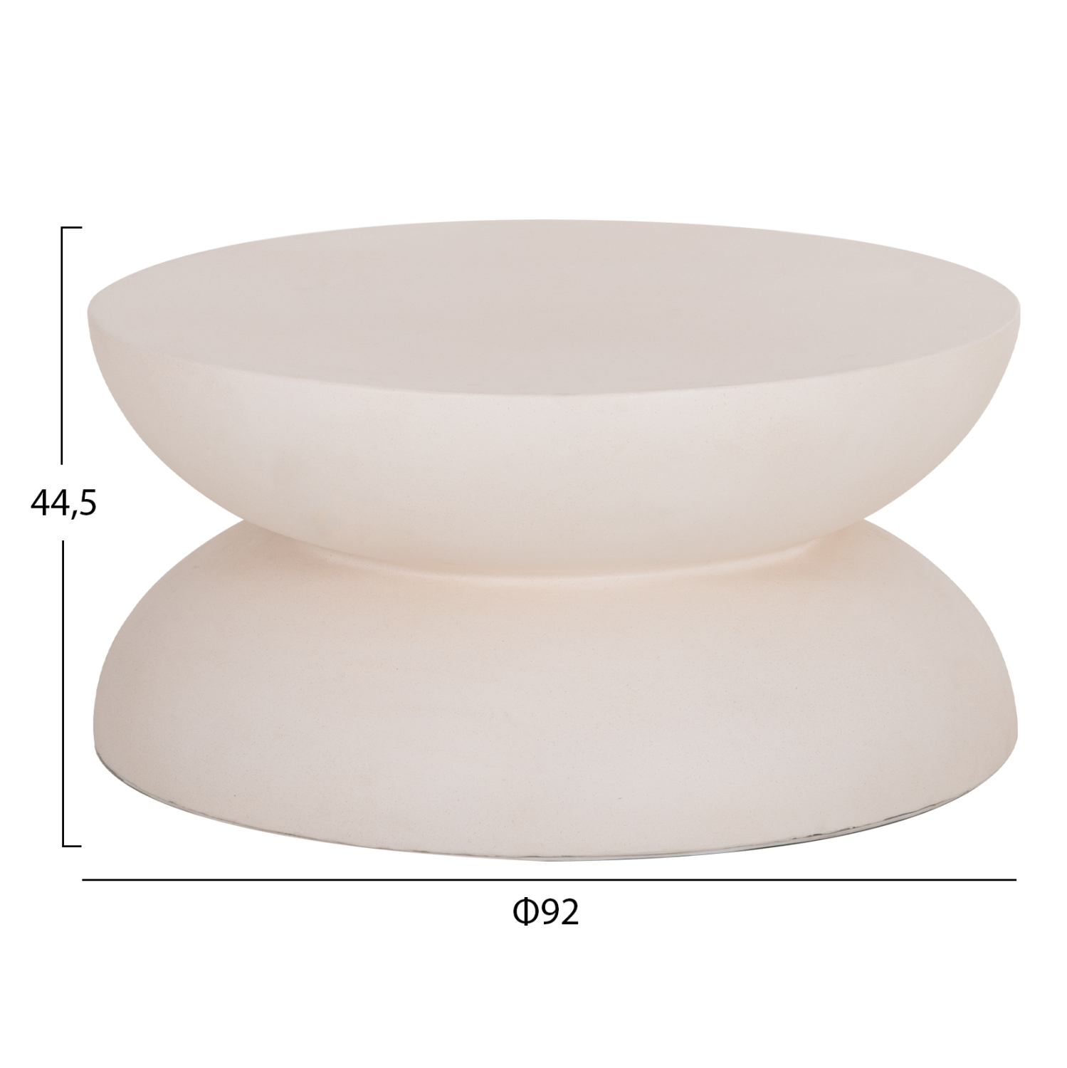 ΤΡΑΠΕΖΙ ΣΑΛΟΝΙΟΥ ANNA HM18158.02 FIBER CEMENT ΣΕ ΛΕΥΚΟ--Φ92x44.5Υεκ 2