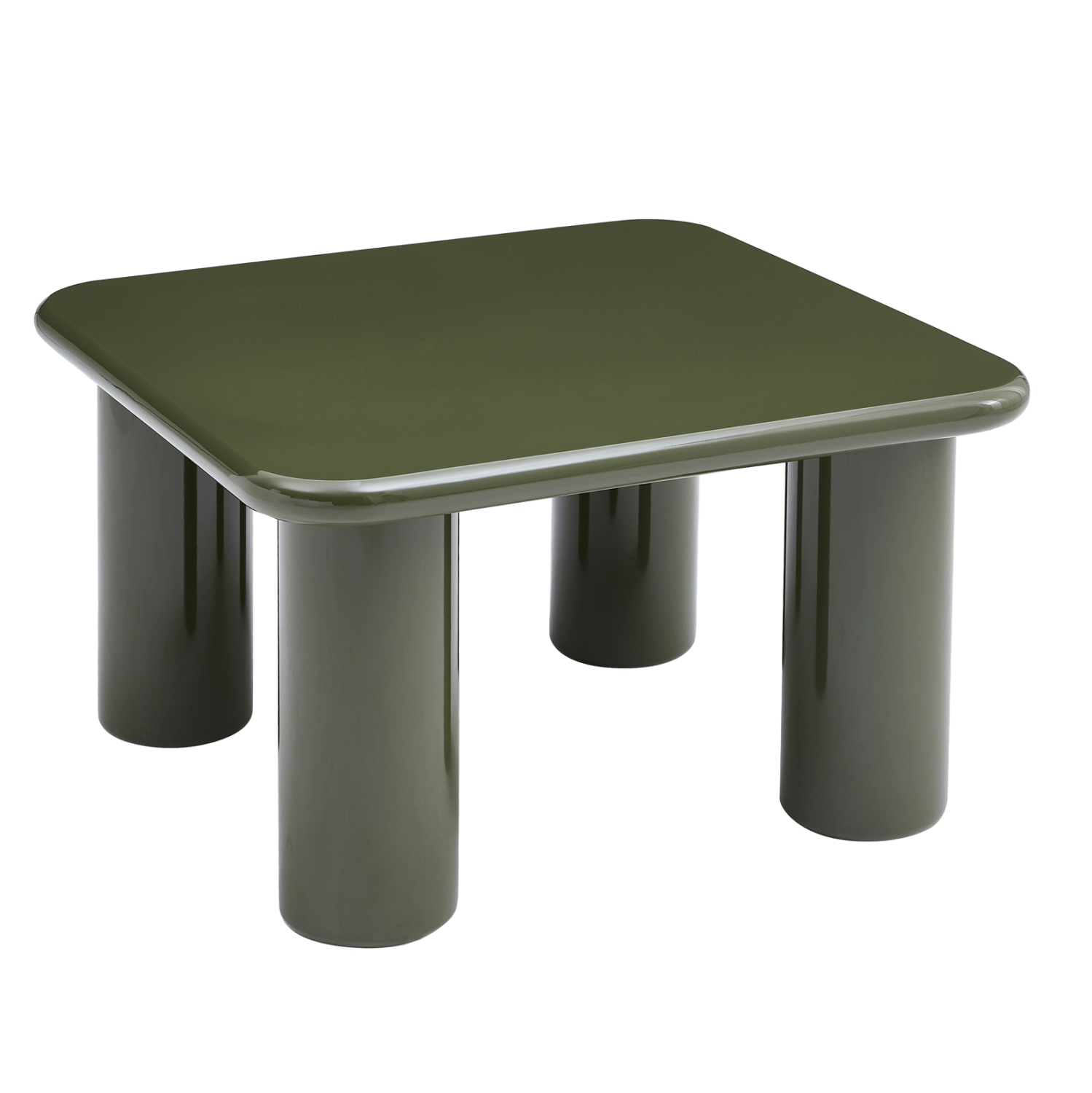 ΤΡΑΠΕΖΙ ΣΑΛΟΝΙΟΥ SOLNA HM18453.07 MDF ΣΕ GLOSSY ΠΡΑΣΙΝΟ 80x80x45Υεκ 1
